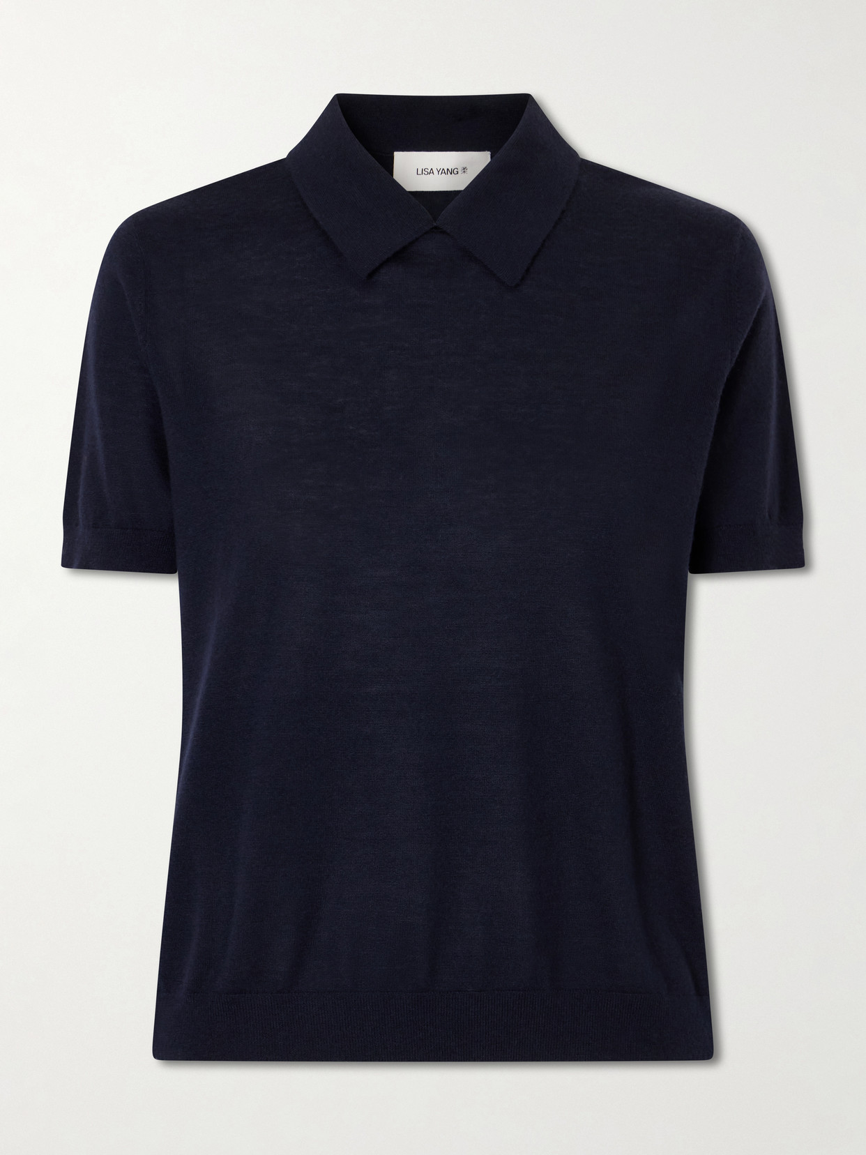 Lisa Yang Naara Cashmere Polo T-shirt In Blue