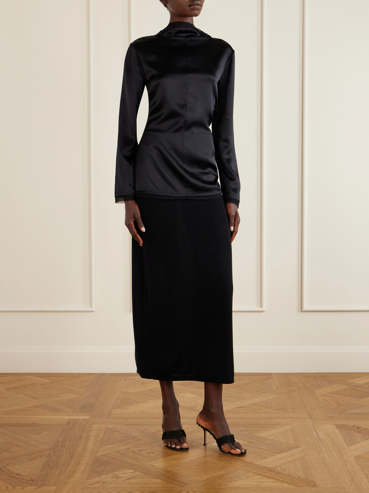 Beau Open-Back Tie-Detailed Blouse