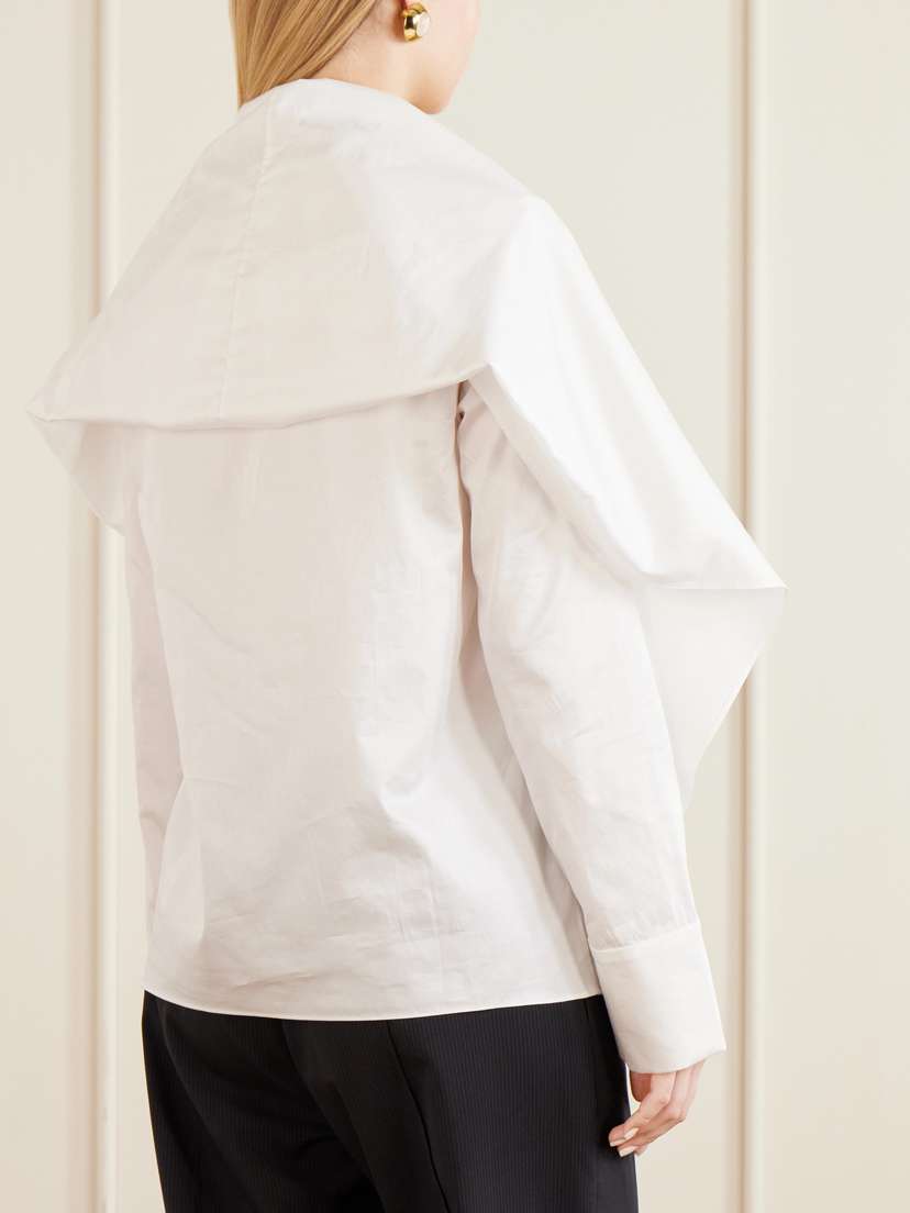 Tove Nia Scarf-detailed Cotton-poplin Shirt | Thumbnail 4 Tove Nia Scarf-detailed Cotton-poplin Shirt | Thumbnail 4