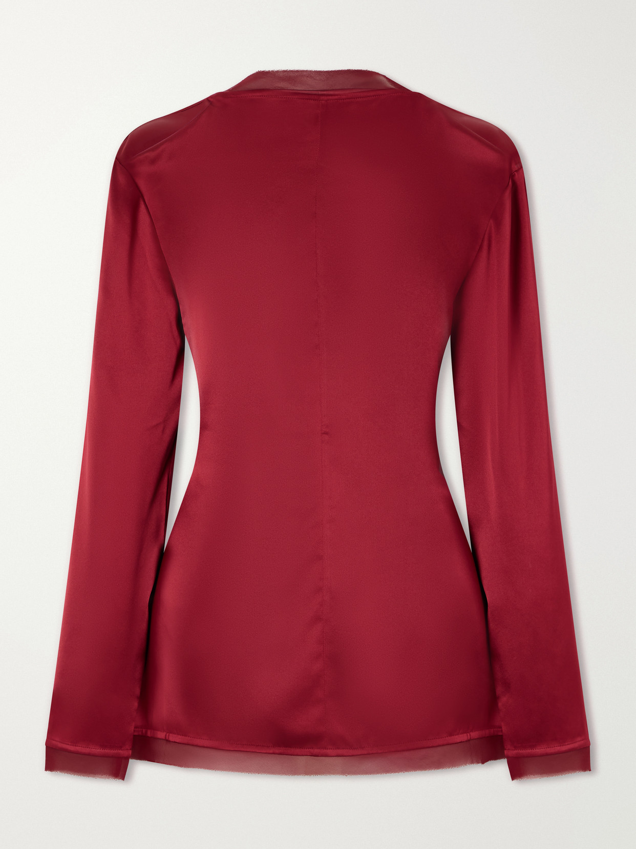 Tove Beau Knotted Silk Blouse In Red