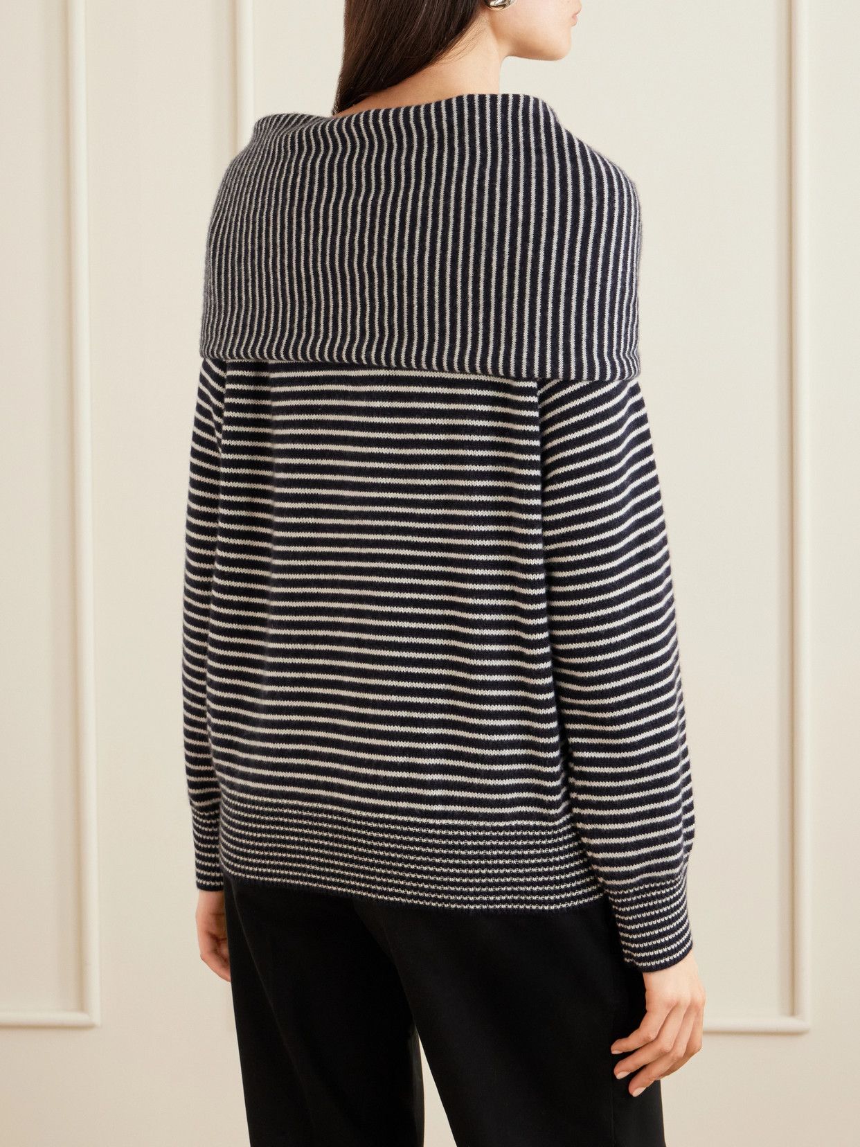 Maia Tiered Striped Cashmere Sweater