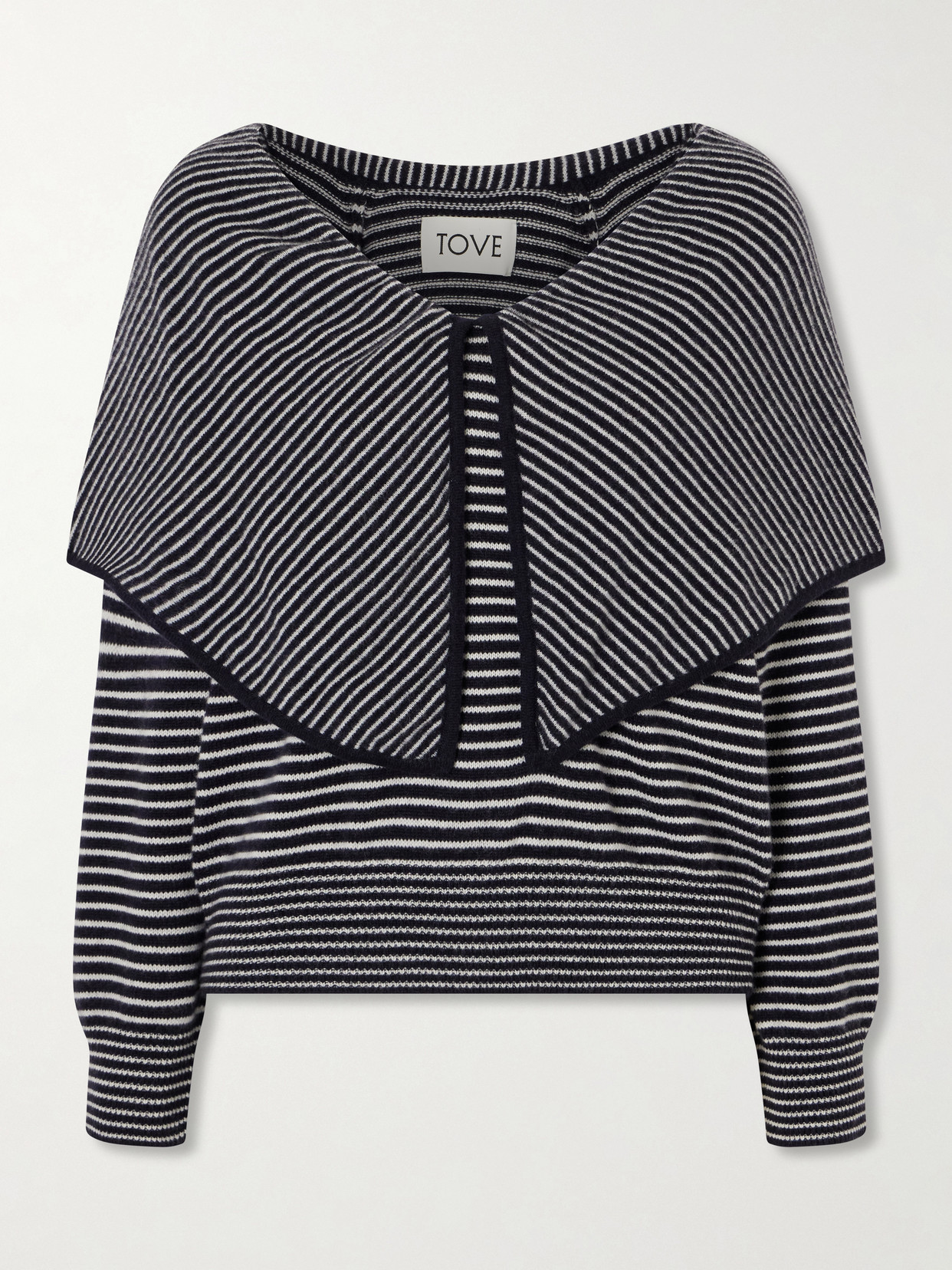 TOVE - Maia Tiered Striped Cashmere Sweater - Multi