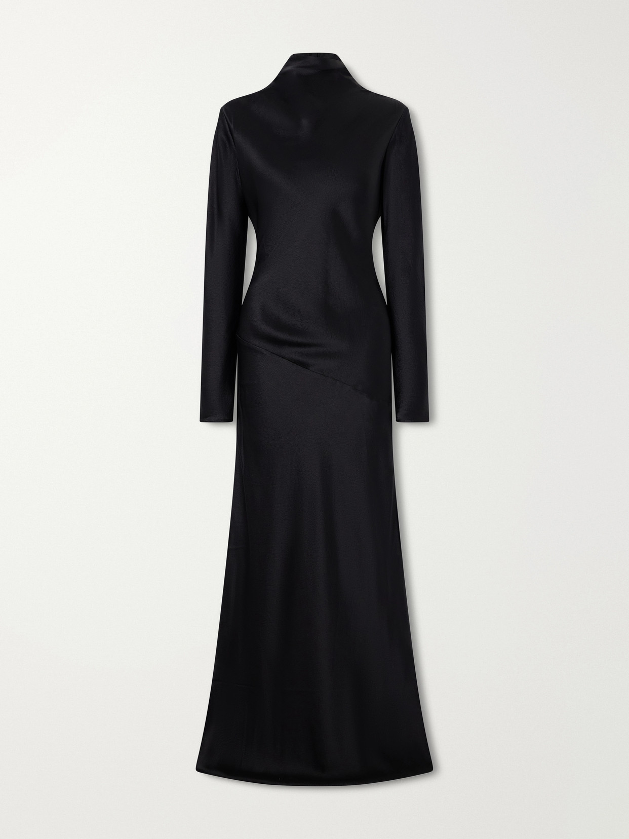 Tove Gio Open-back Silk-cloqué Maxi Dress In Blue