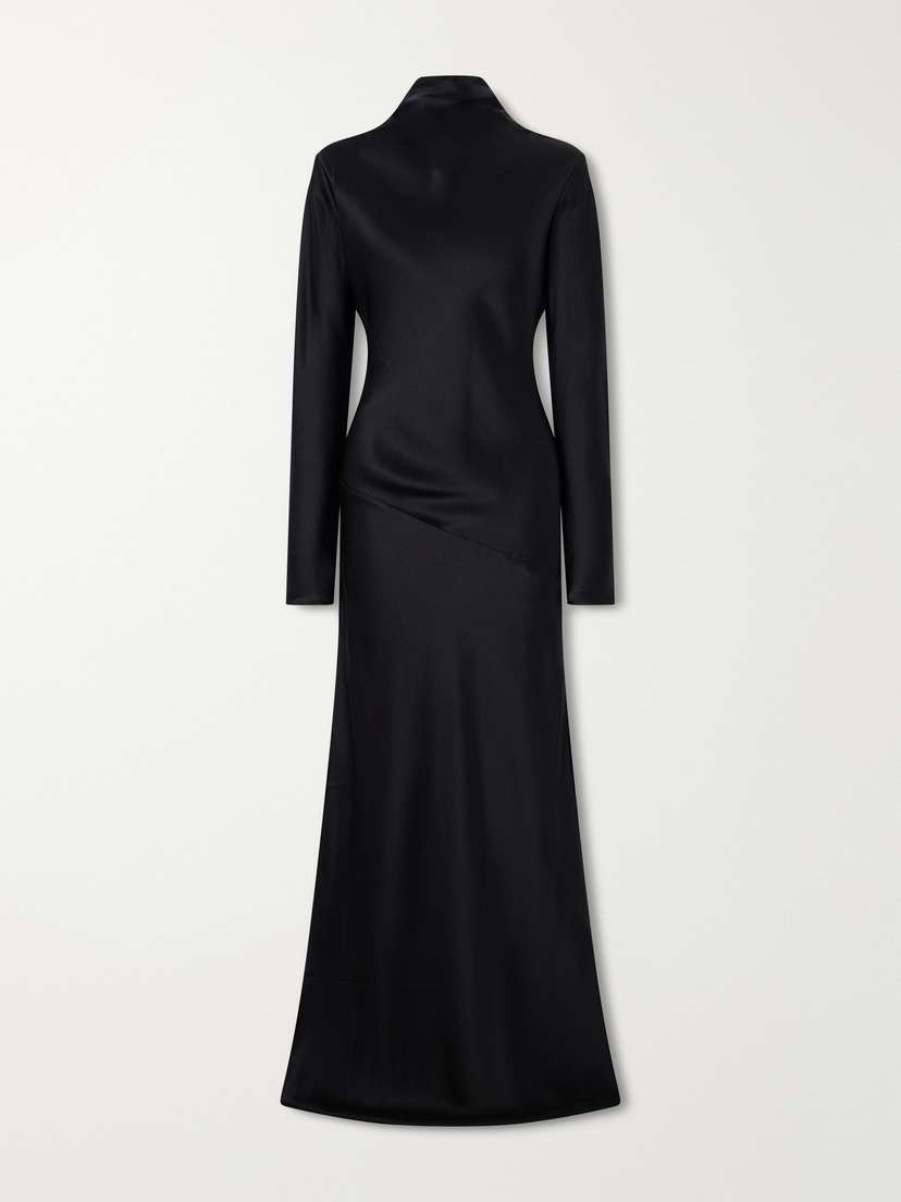 Tove Gio Open-back Silk-cloqué Maxi Dress