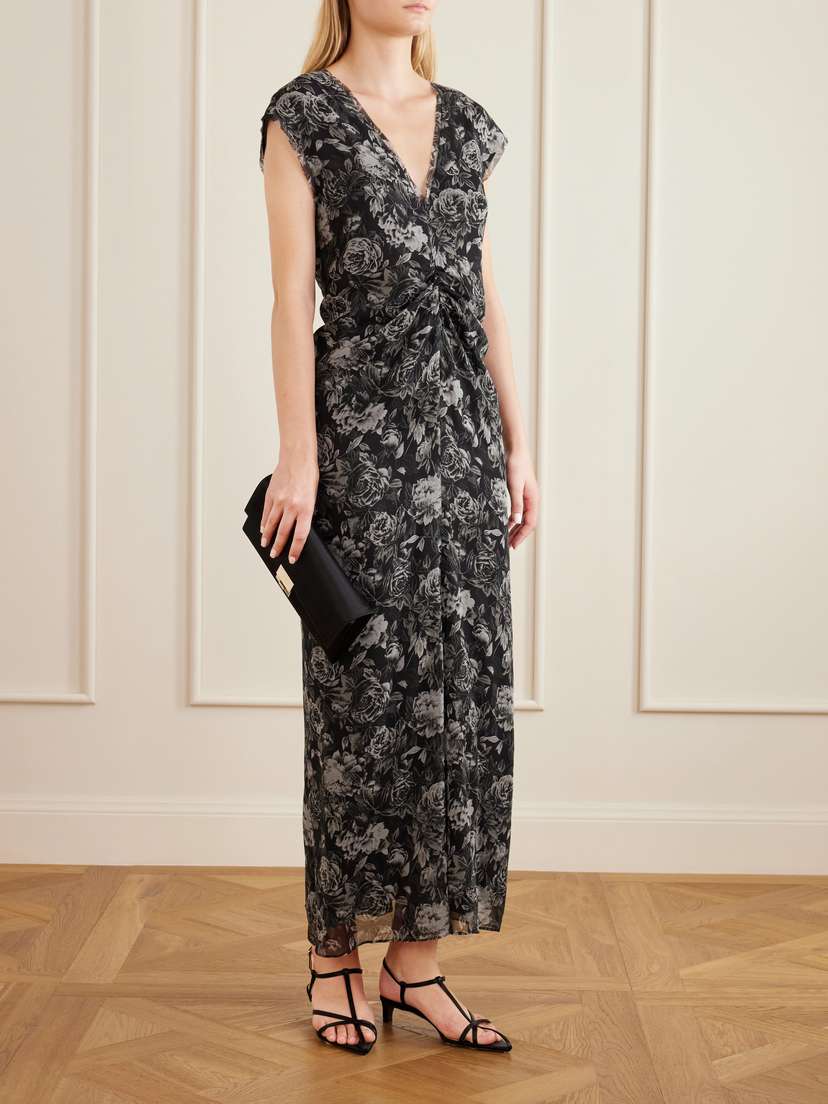 Tove Luana Floral-print Ruched Silk Maxi Dress | Thumbnail 2 Tove Luana Floral-print Ruched Silk Maxi Dress | Thumbnail 2