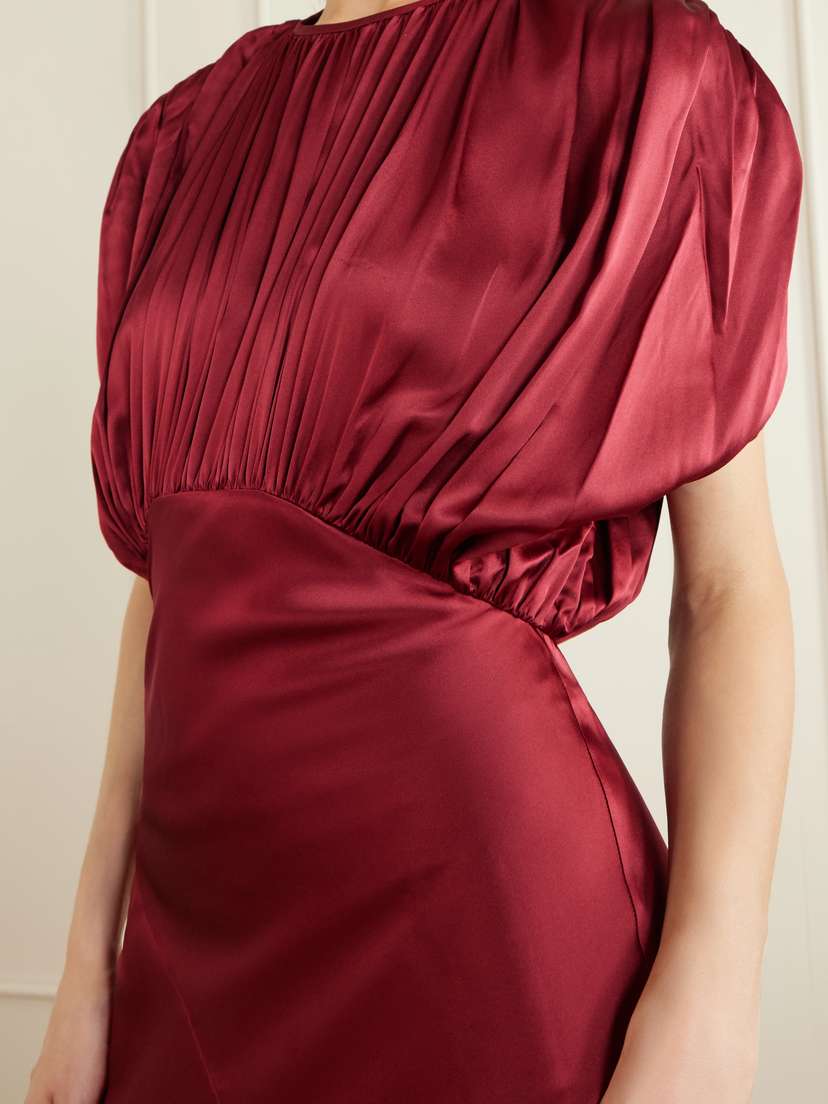 Tove Coco Gathered Satin Maxi Dress | Thumbnail 4 Tove Coco Gathered Satin Maxi Dress | Thumbnail 4