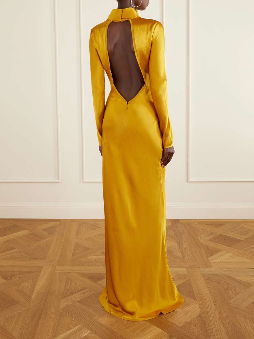 Tove Gio Open-back Silk-cloqué Maxi Dress | Thumbnail 3
