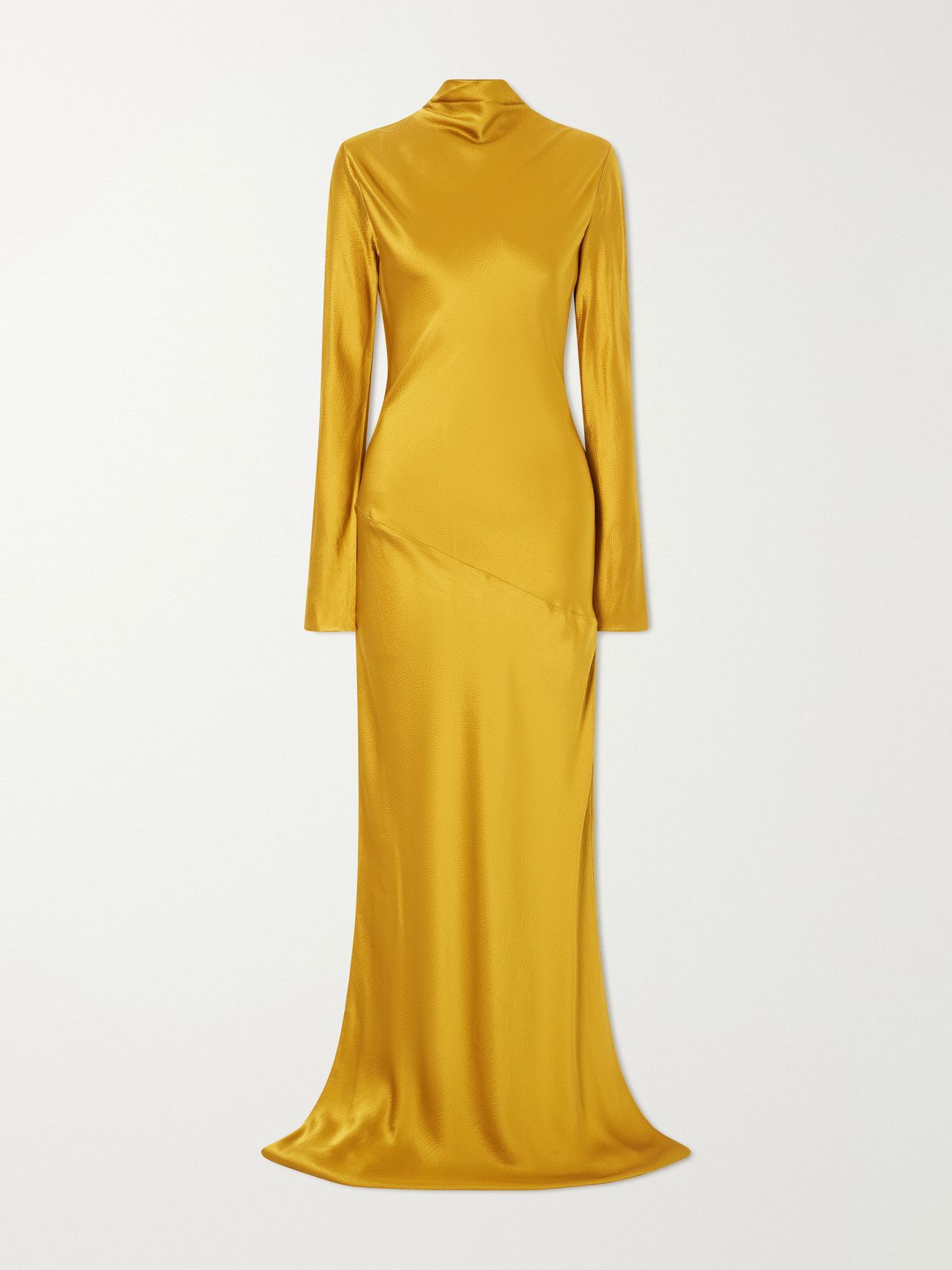 gio open back silk cloque maxi dress