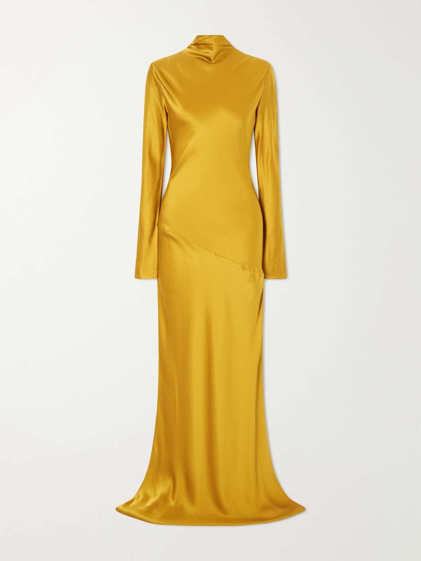 Tove Gio Open-back Silk-cloqué Maxi Dress