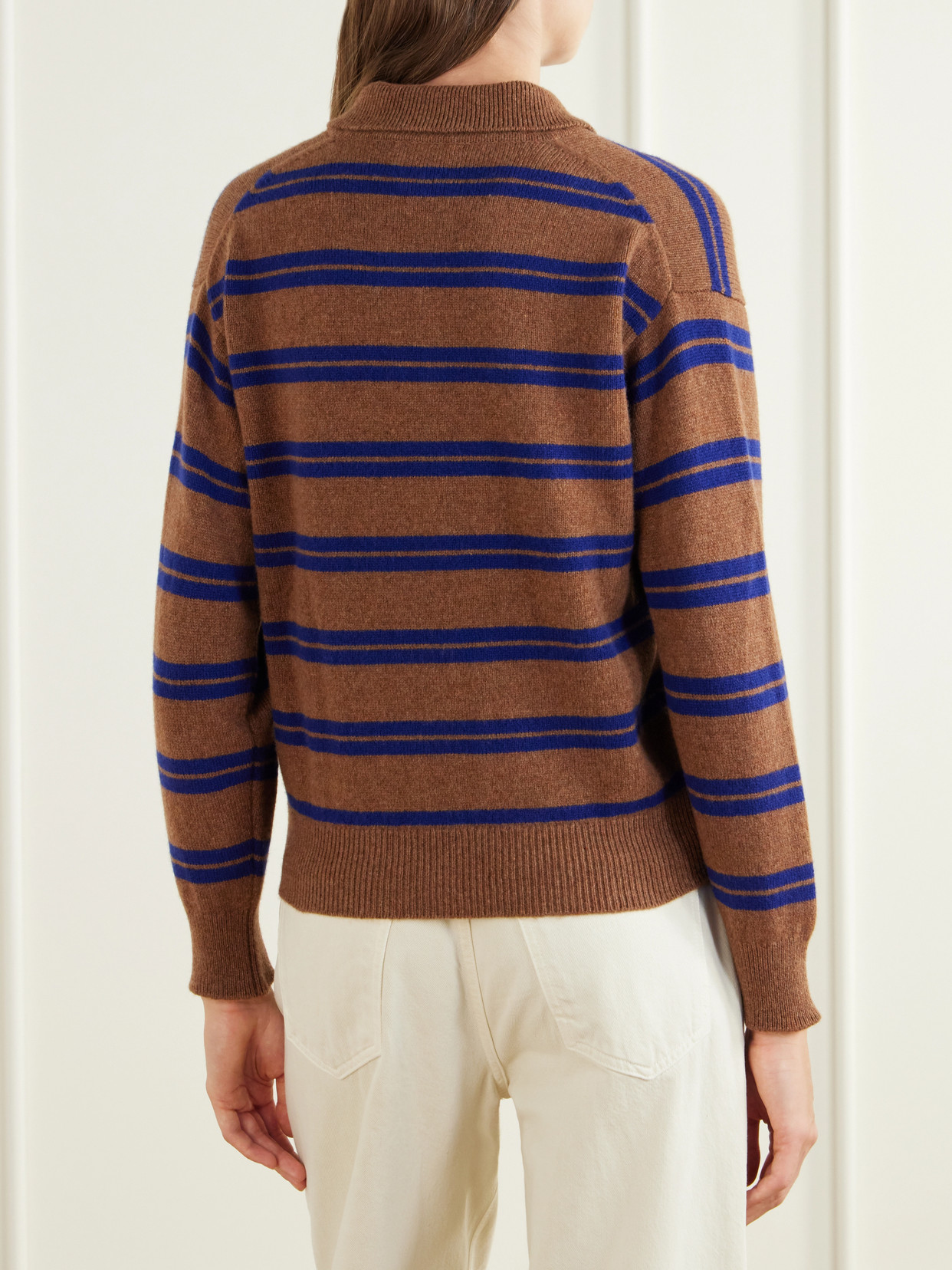 &Daughter - Edith Striped Wool Polo Sweater