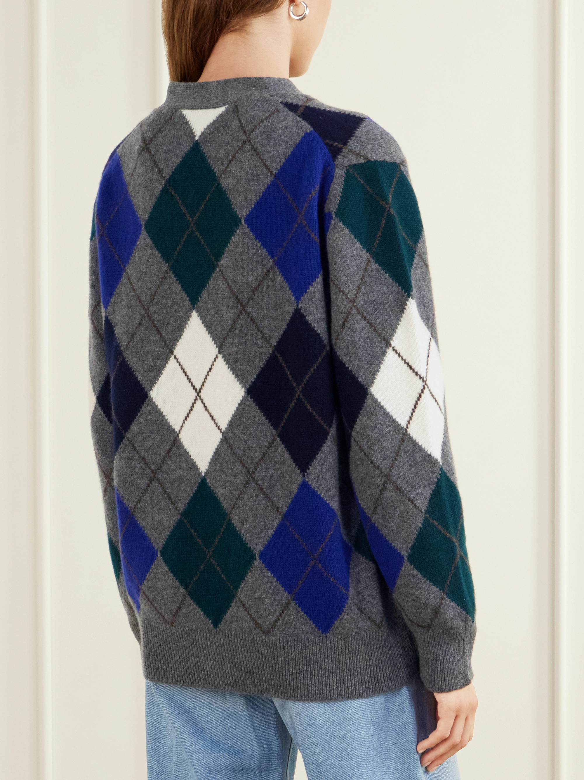 &DAUGHTER Ava argyle wool cardigan