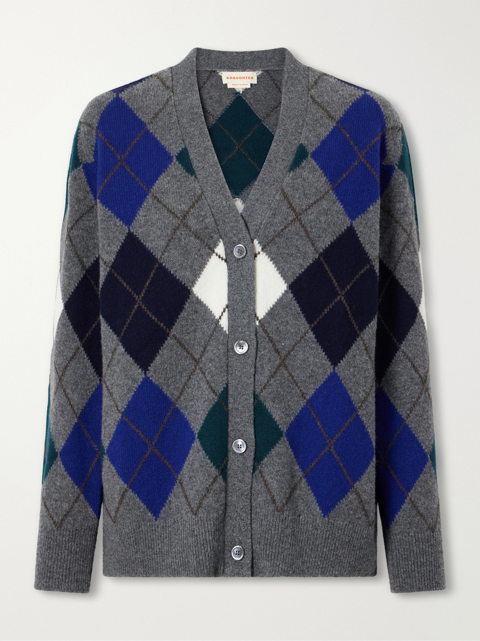 &DAUGHTER Ava argyle wool cardigan