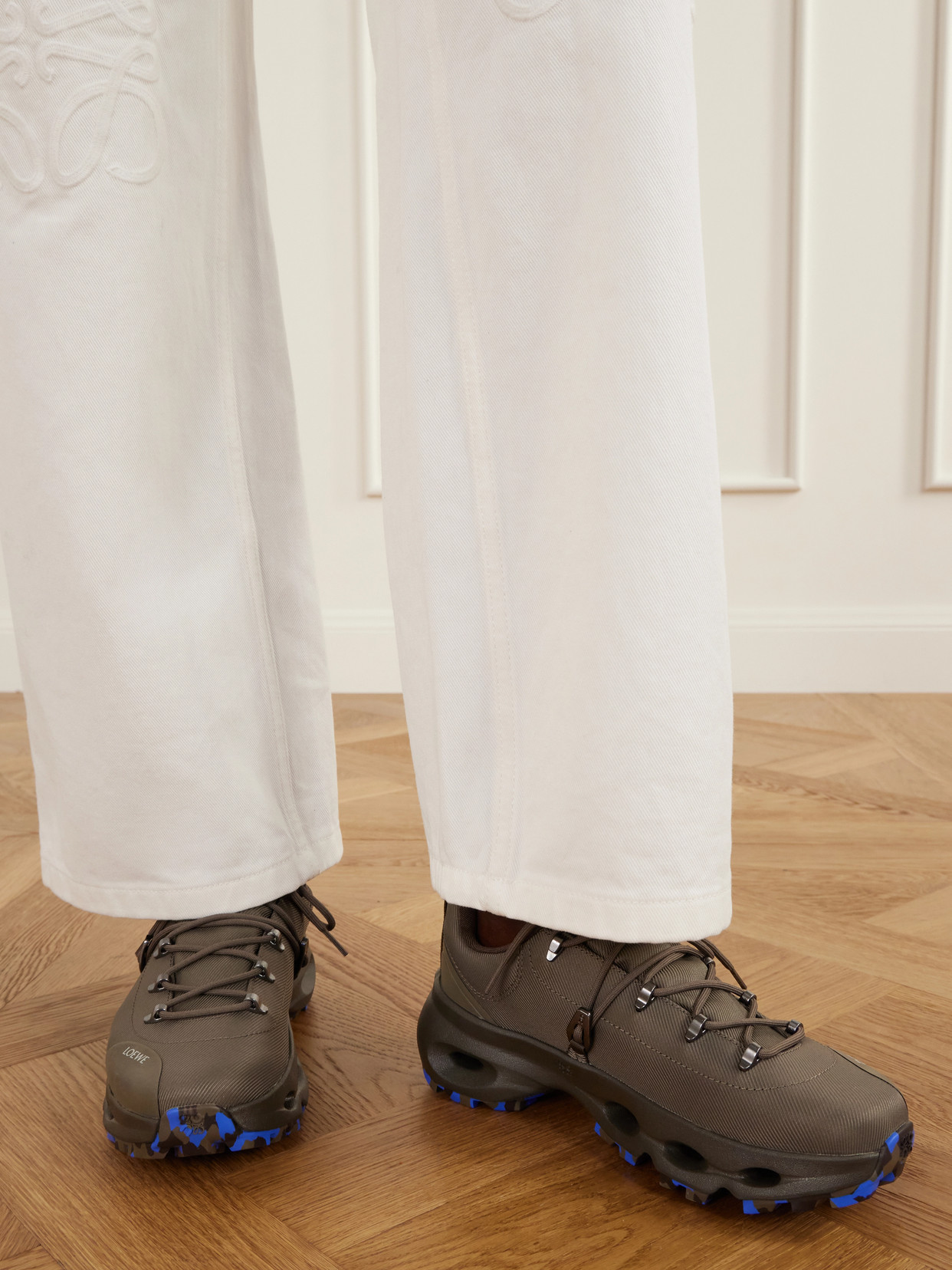 + On Cloudsolo Hiker Rubber-Trimmed Twill Sneakers