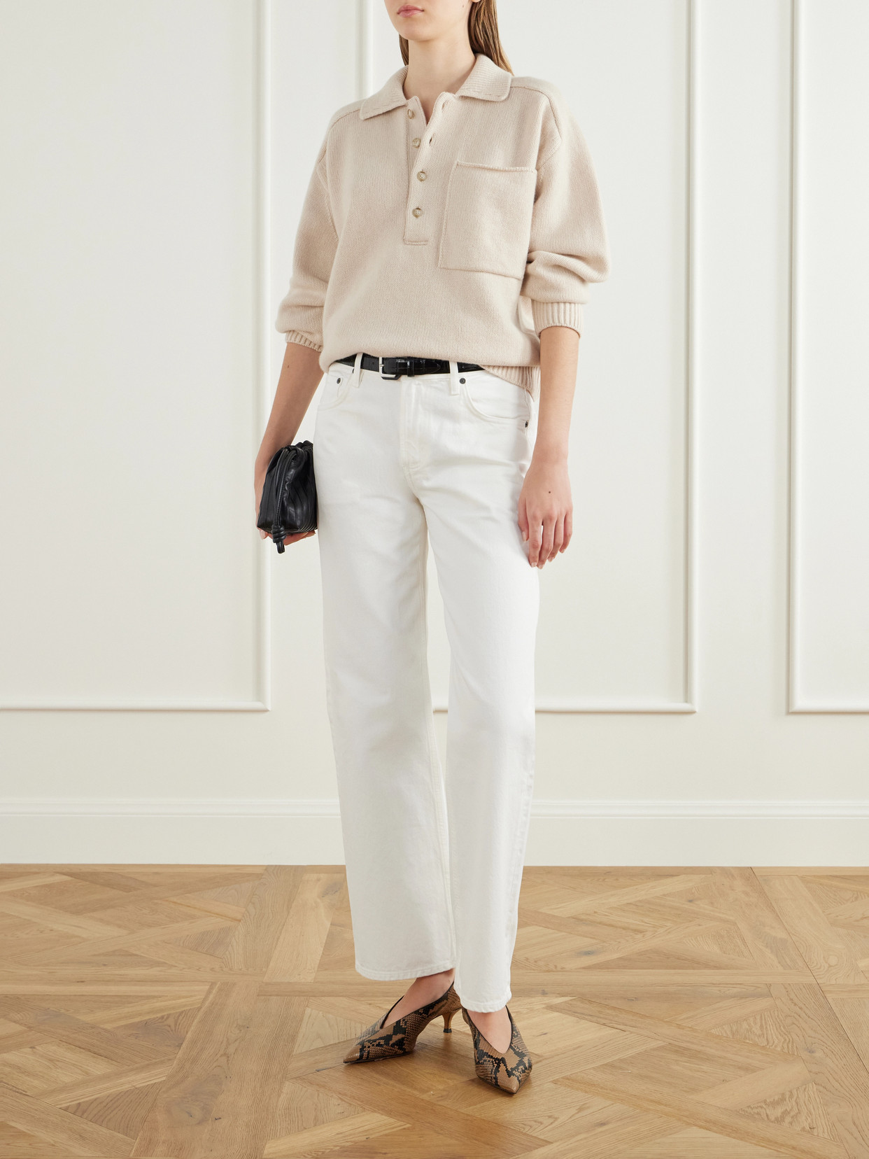 Agatha Wool And Cashmere-Blend Polo Sweater