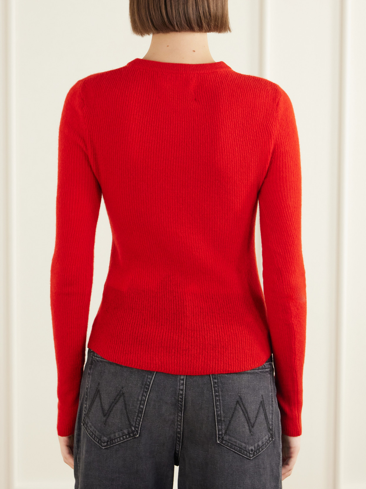 Alessia Ribbed Wool And Cashmere-Blend Sweater