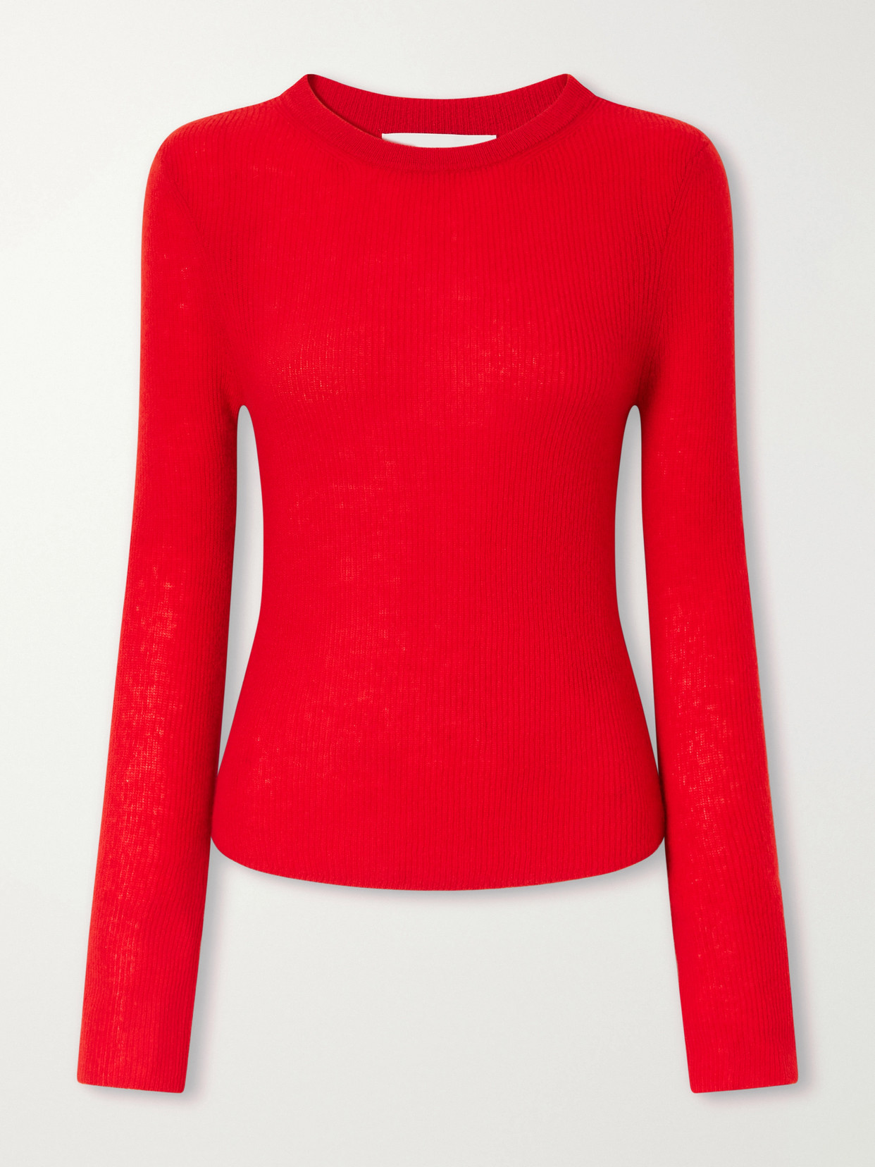 Citizen Of Humanity Alessia Ribbed Wool And Cashmere-blend Sweater In Red