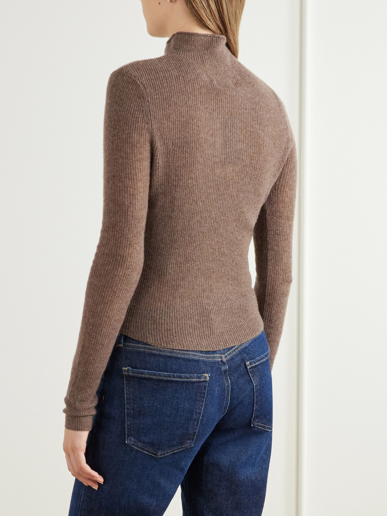 Leelah Ribbed Wool And Cashmere-Blend Turtleneck Sweater