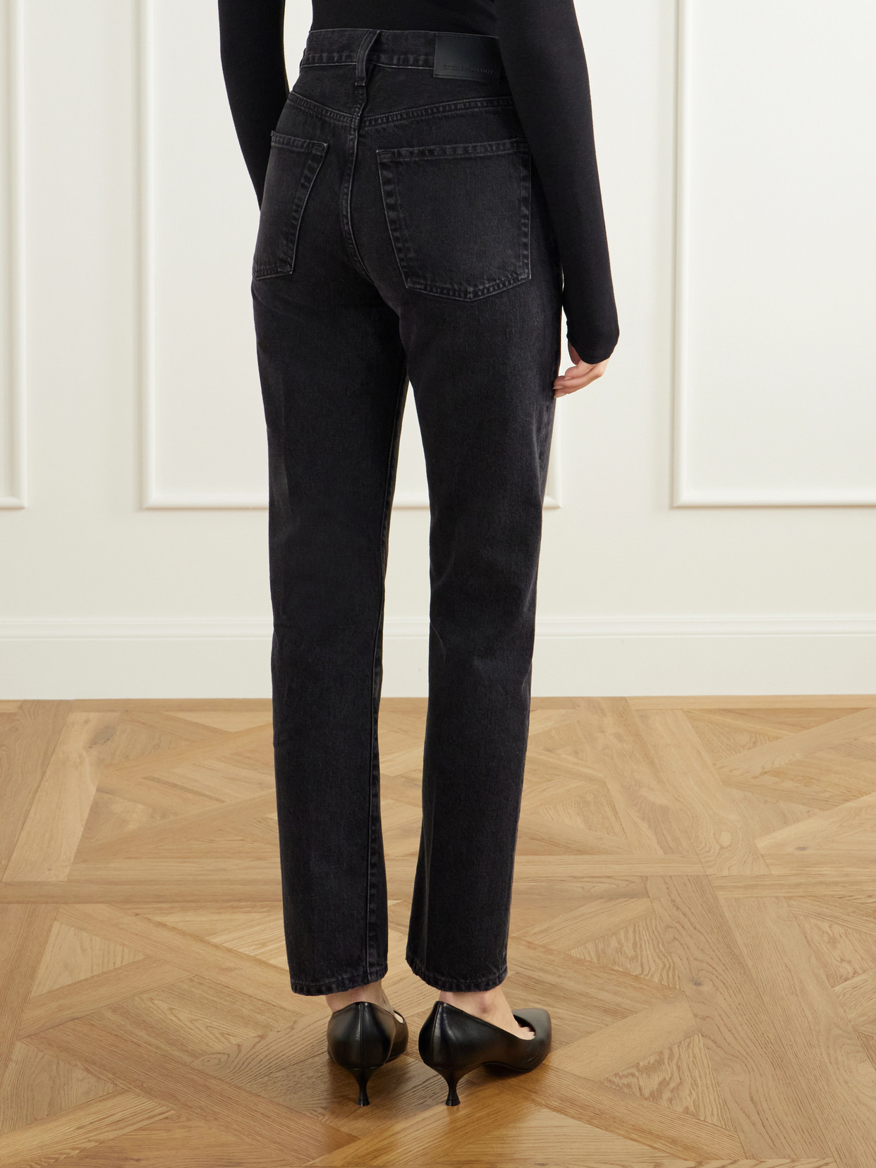 90'S French High-Waist Straight-Leg Jeans
