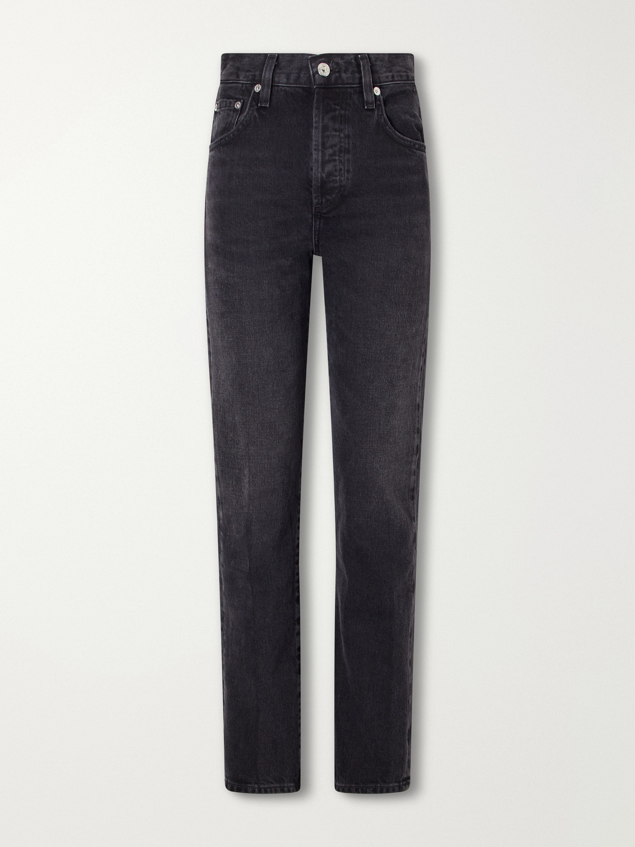 Citizen Of Humanity 90's French High-waisted Straight-leg Jeans In Black