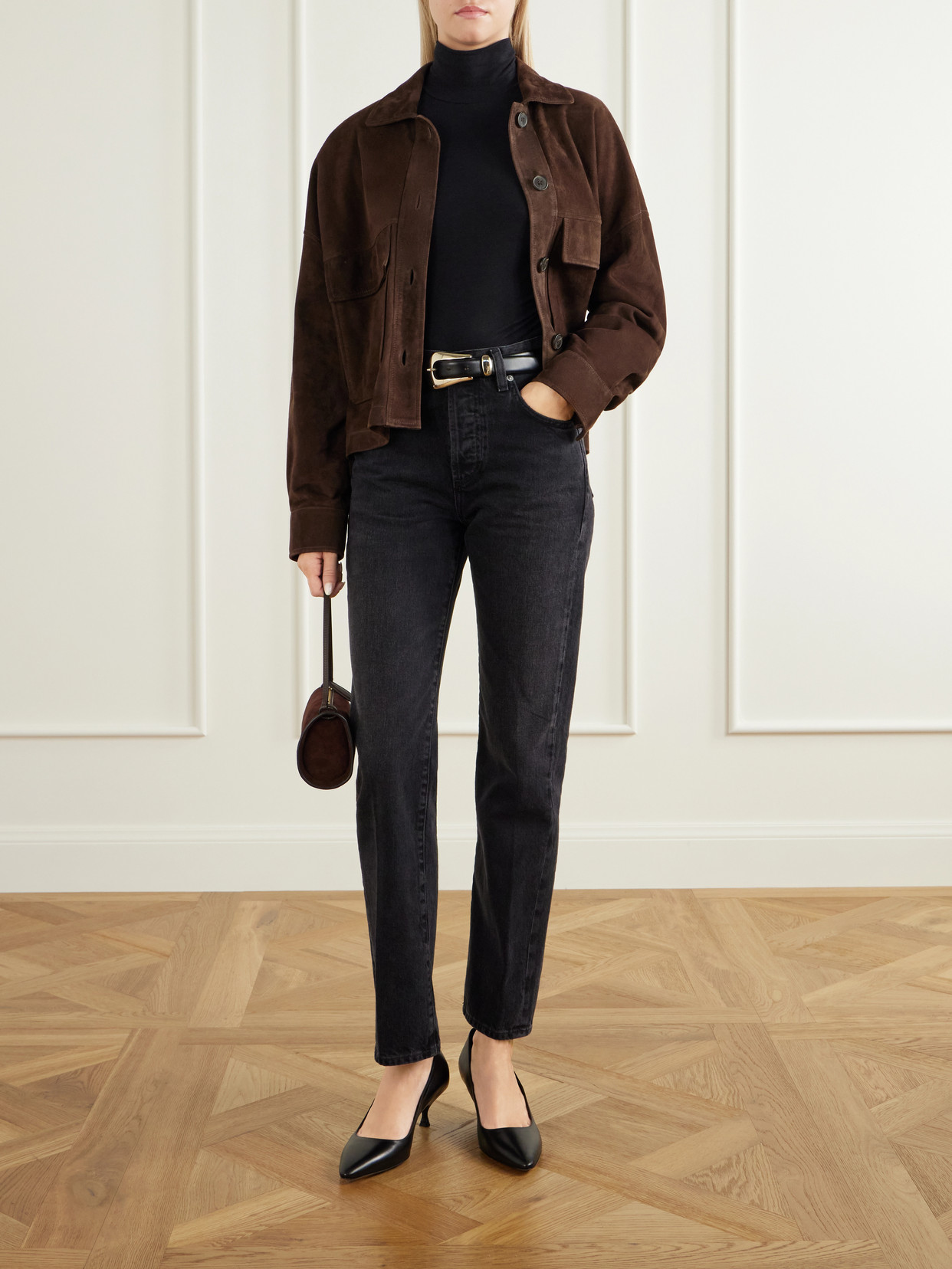 90'S French High-Waist Straight-Leg Jeans