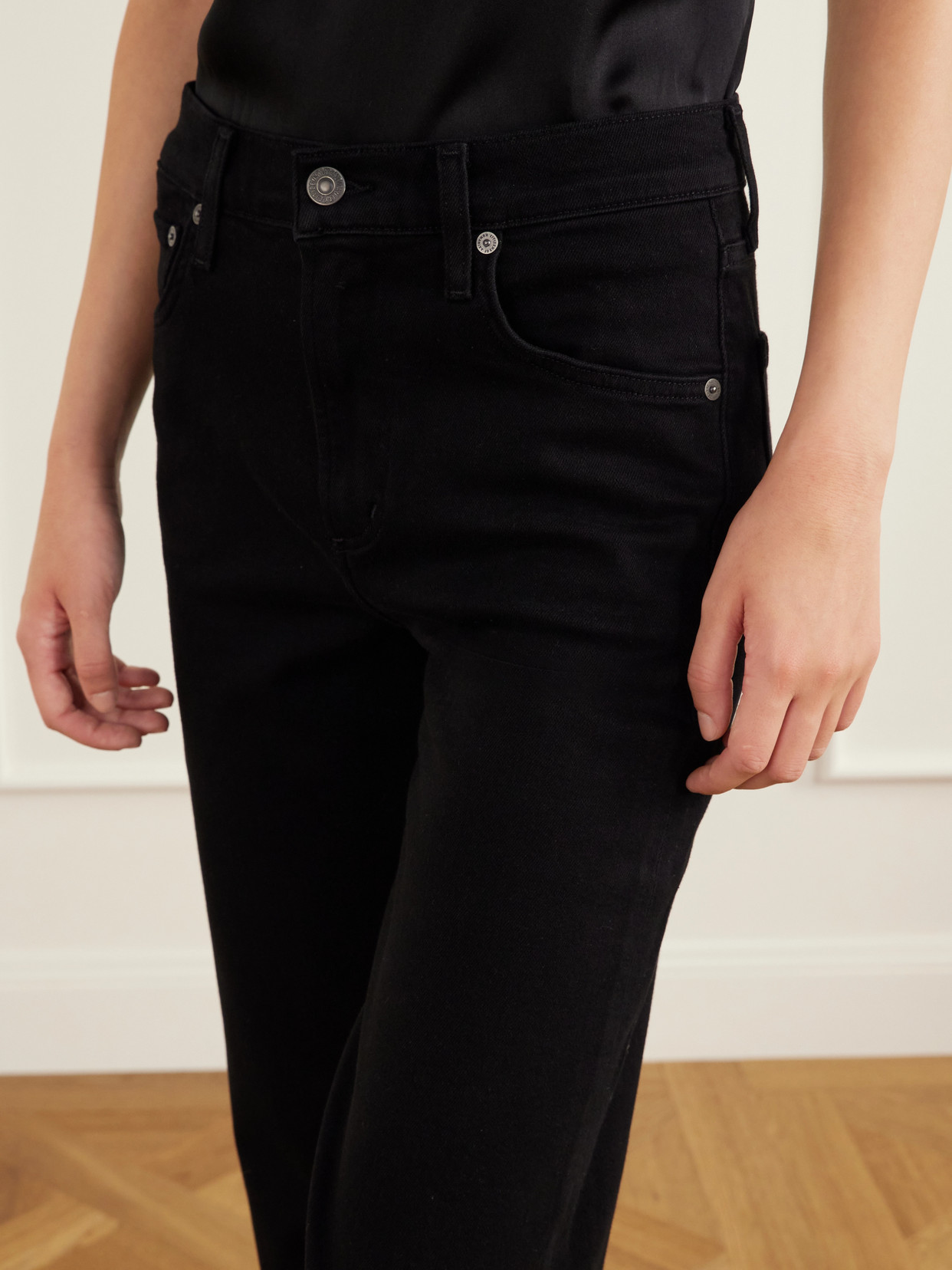 Palma Long Cotton And Cashmere-Blend Straight-Leg Jeans