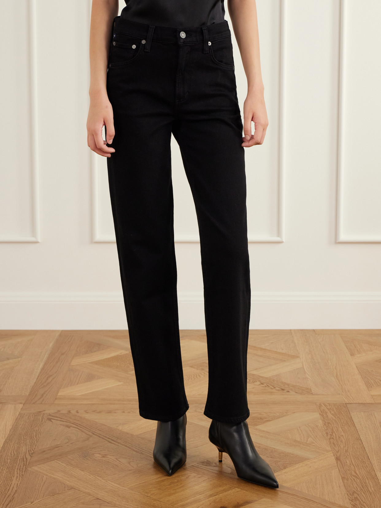 Palma Long Cotton And Cashmere-Blend Straight-Leg Jeans