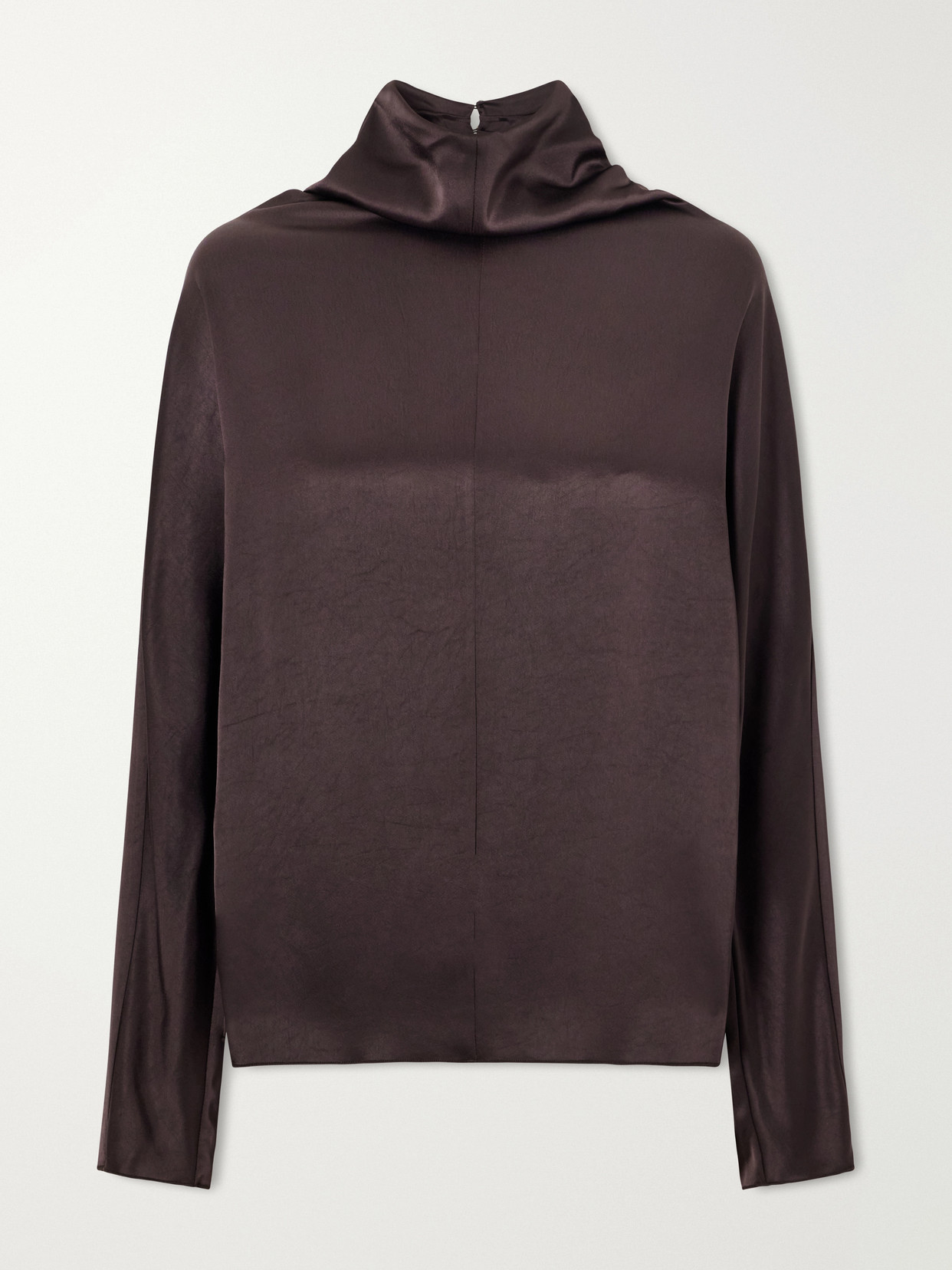 Citizen Of Humanity Ilaria Satin Blouse In Brown