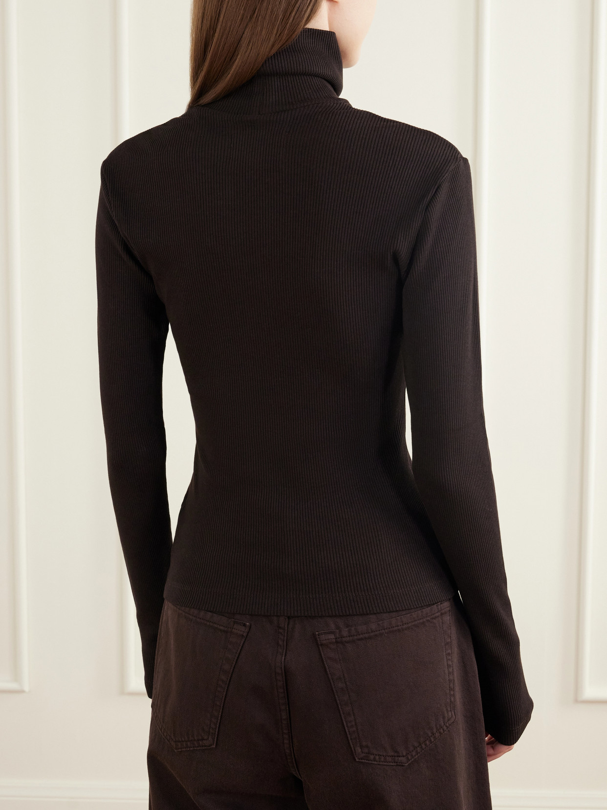 Caradene Ribbed Stretch Organic Cotton And Lyocell-Blend Jersey Top
