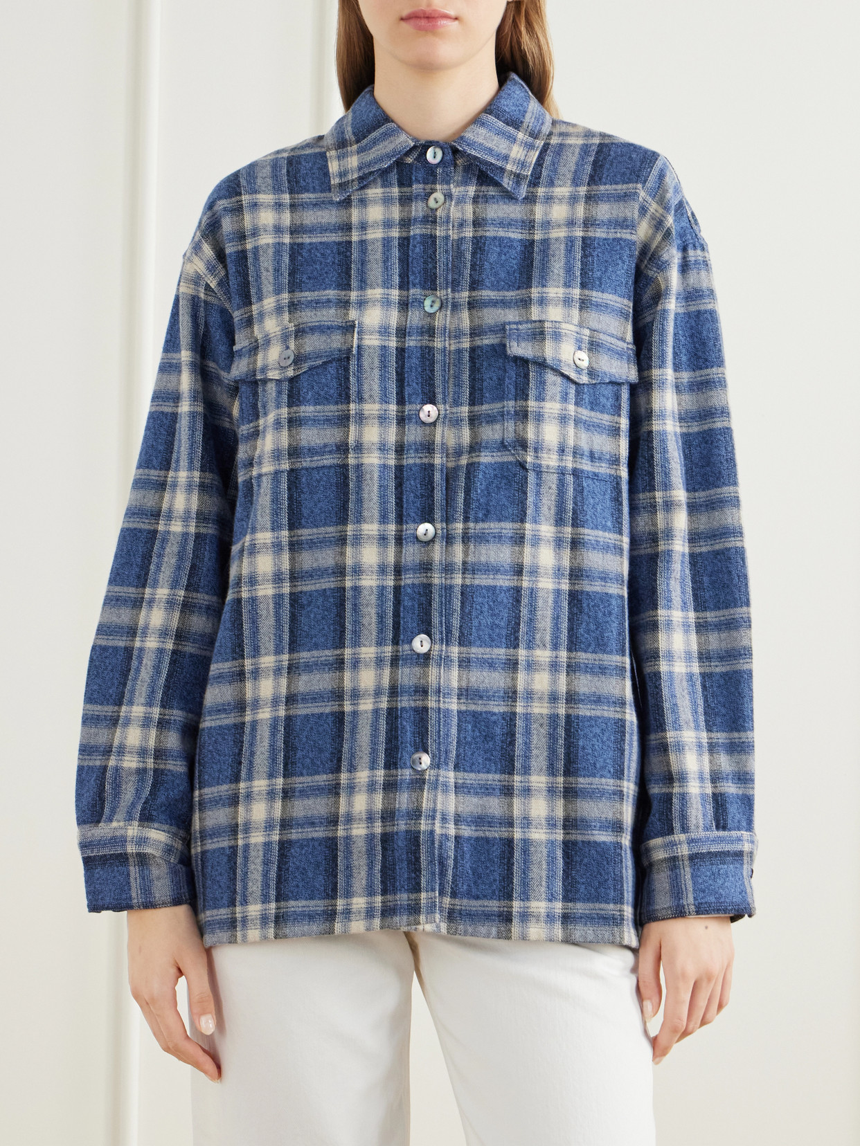 Checked Cotton-Flannel Shirt