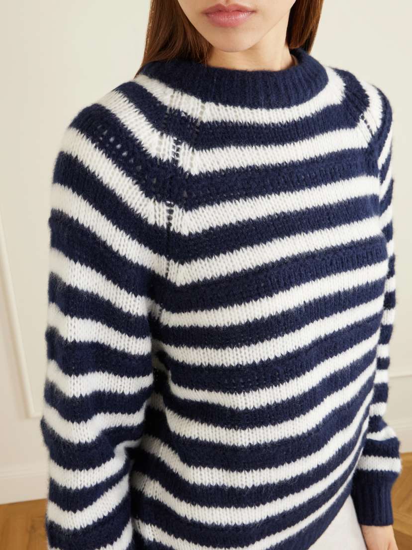 Lisa Yang Reni Striped Cashmere And Silk-blend Sweater | Thumbnail 5 Lisa Yang Reni Striped Cashmere And Silk-blend Sweater | Thumbnail 5