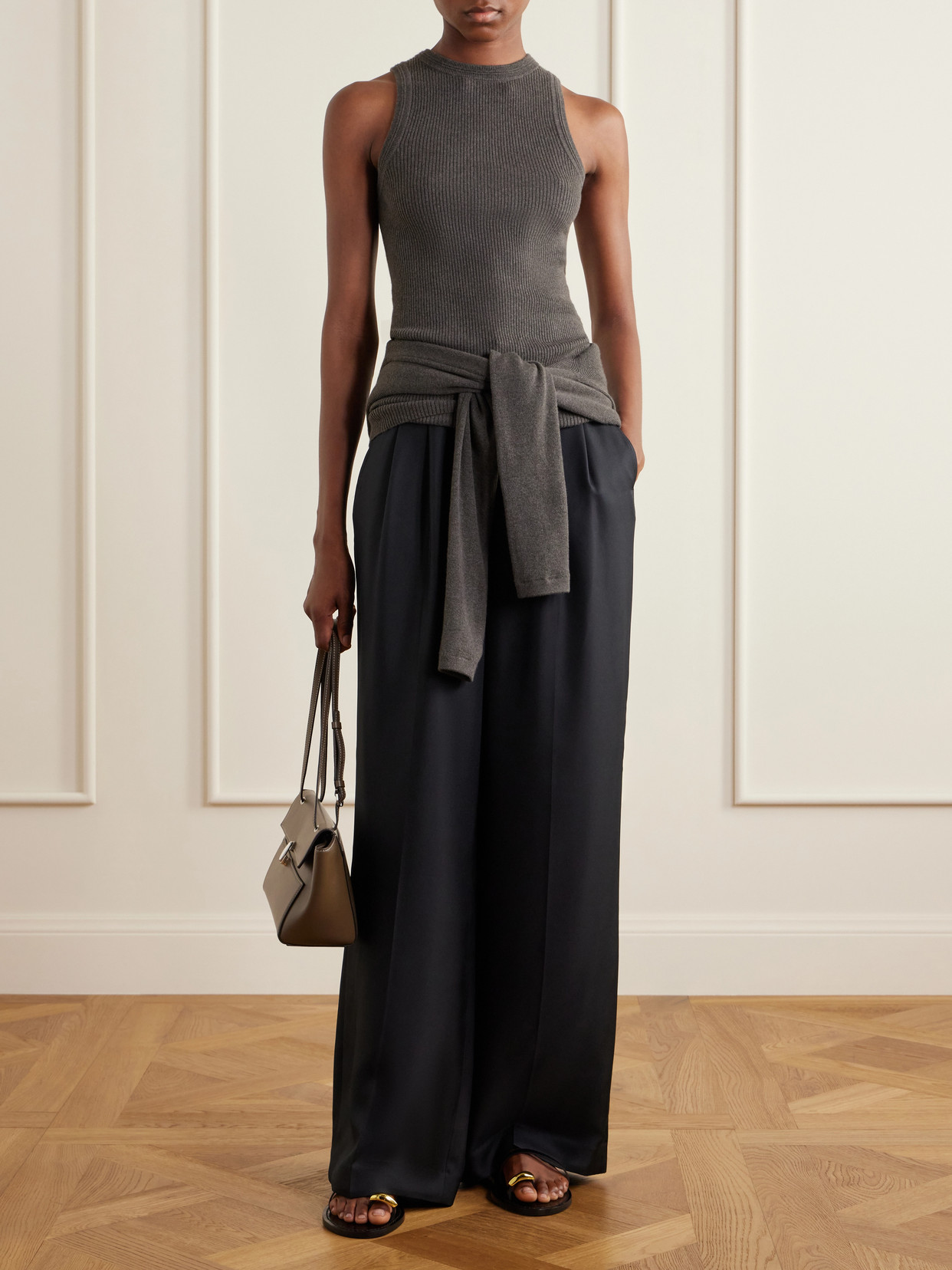 Amya Ribbed Cotton And Cashmere-Blend Tank