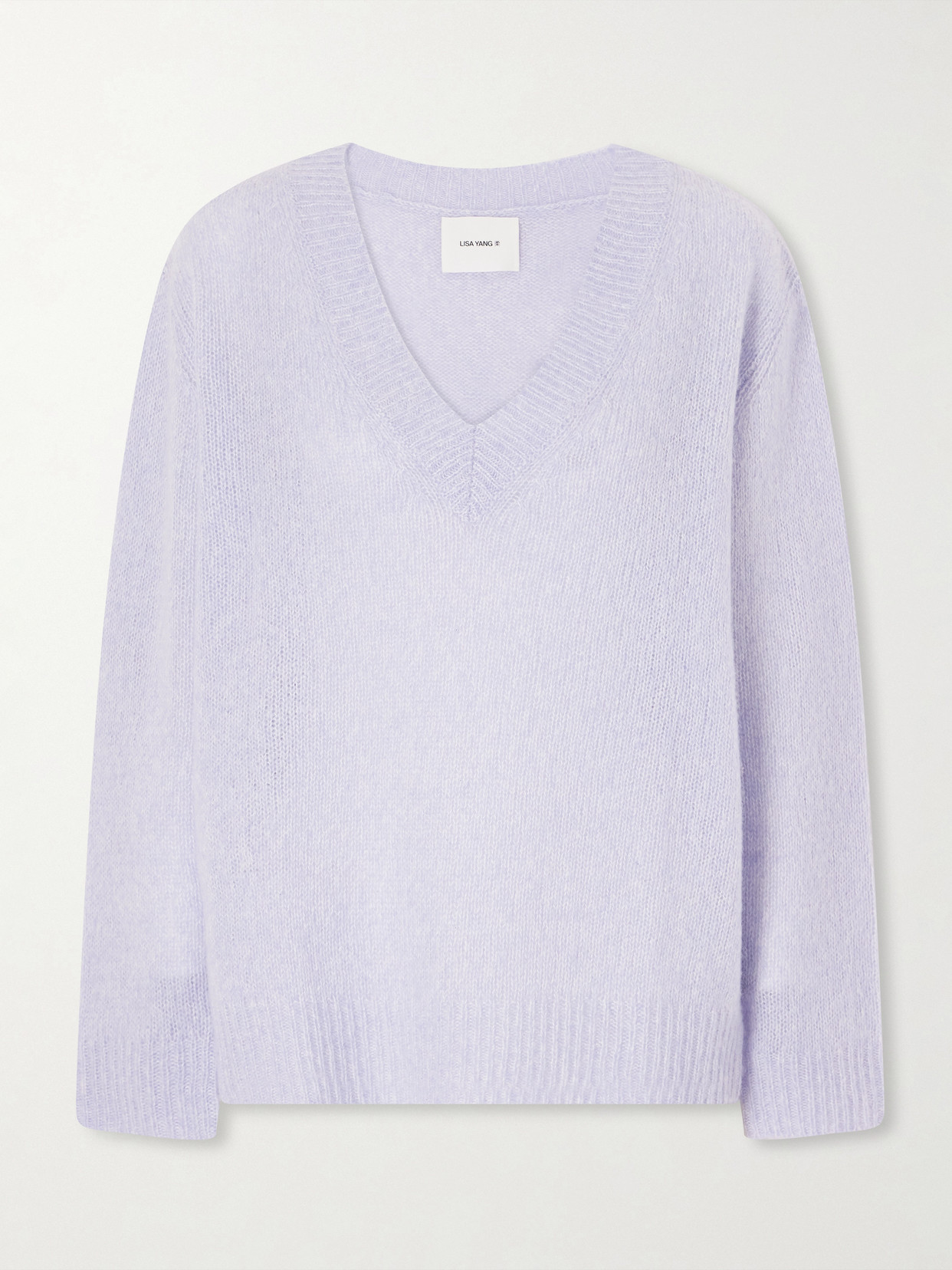 Lisa Yang Leona Cashmere And Silk-blend Sweater In Blue