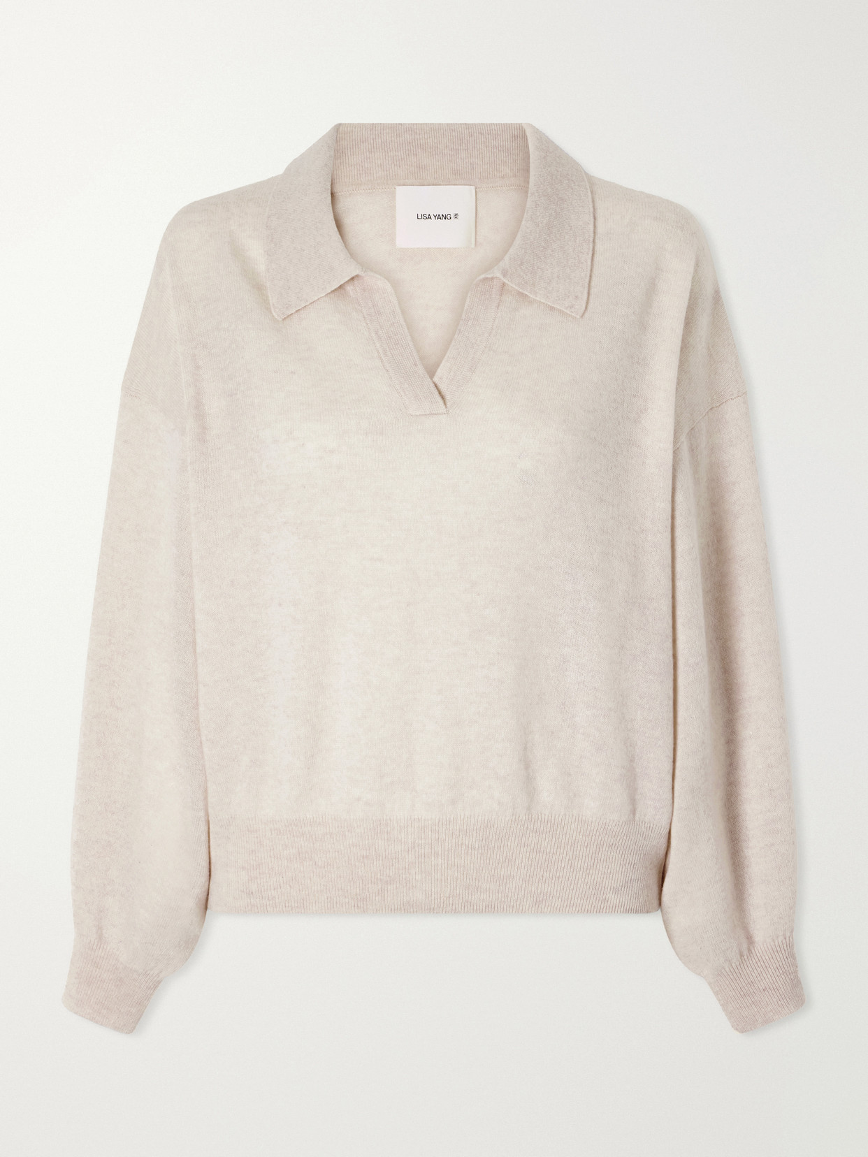 Lisa Yang Katriel Cashmere Polo Sweater In Neutral