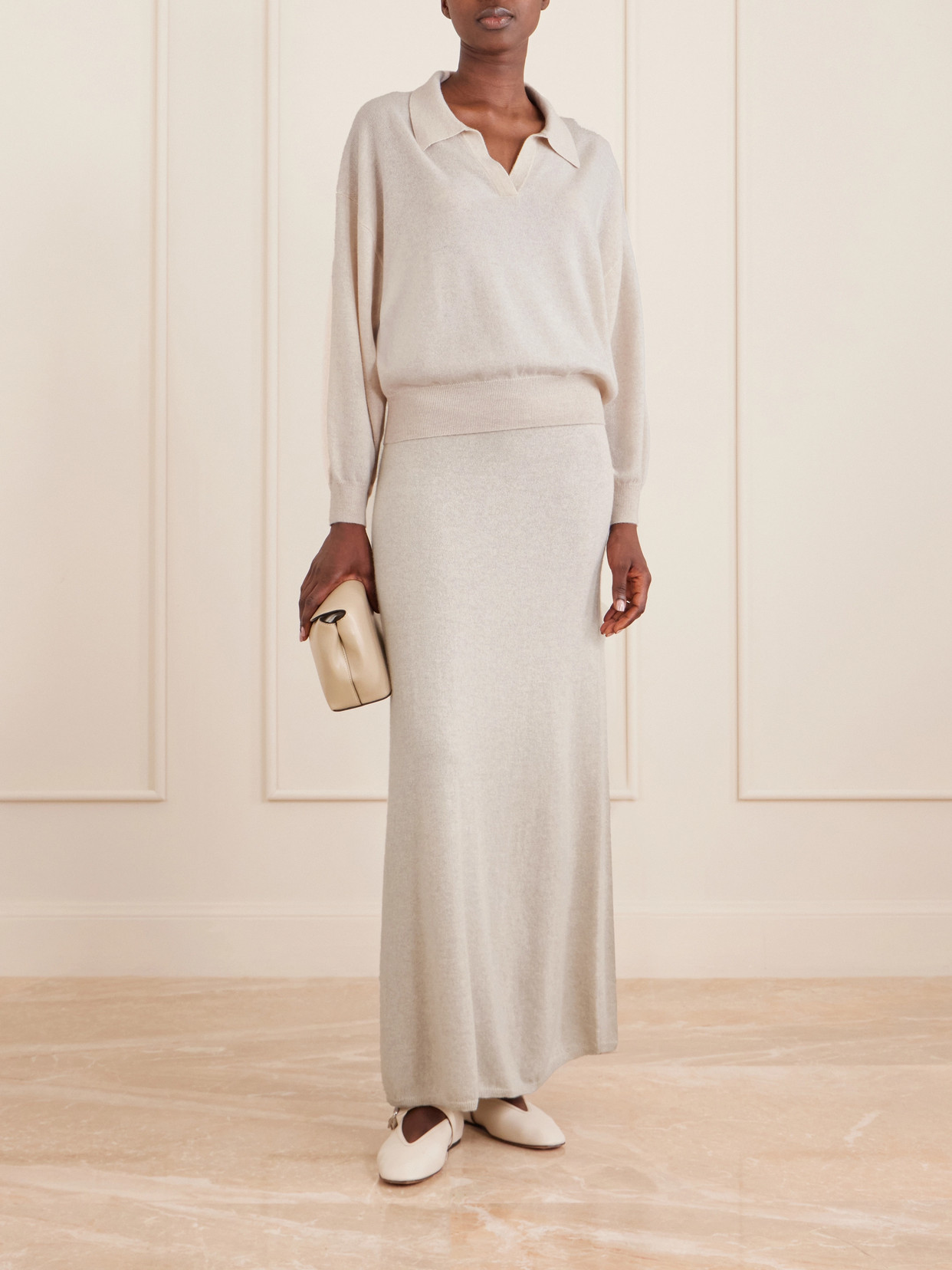 Katriel Cashmere Polo Sweater