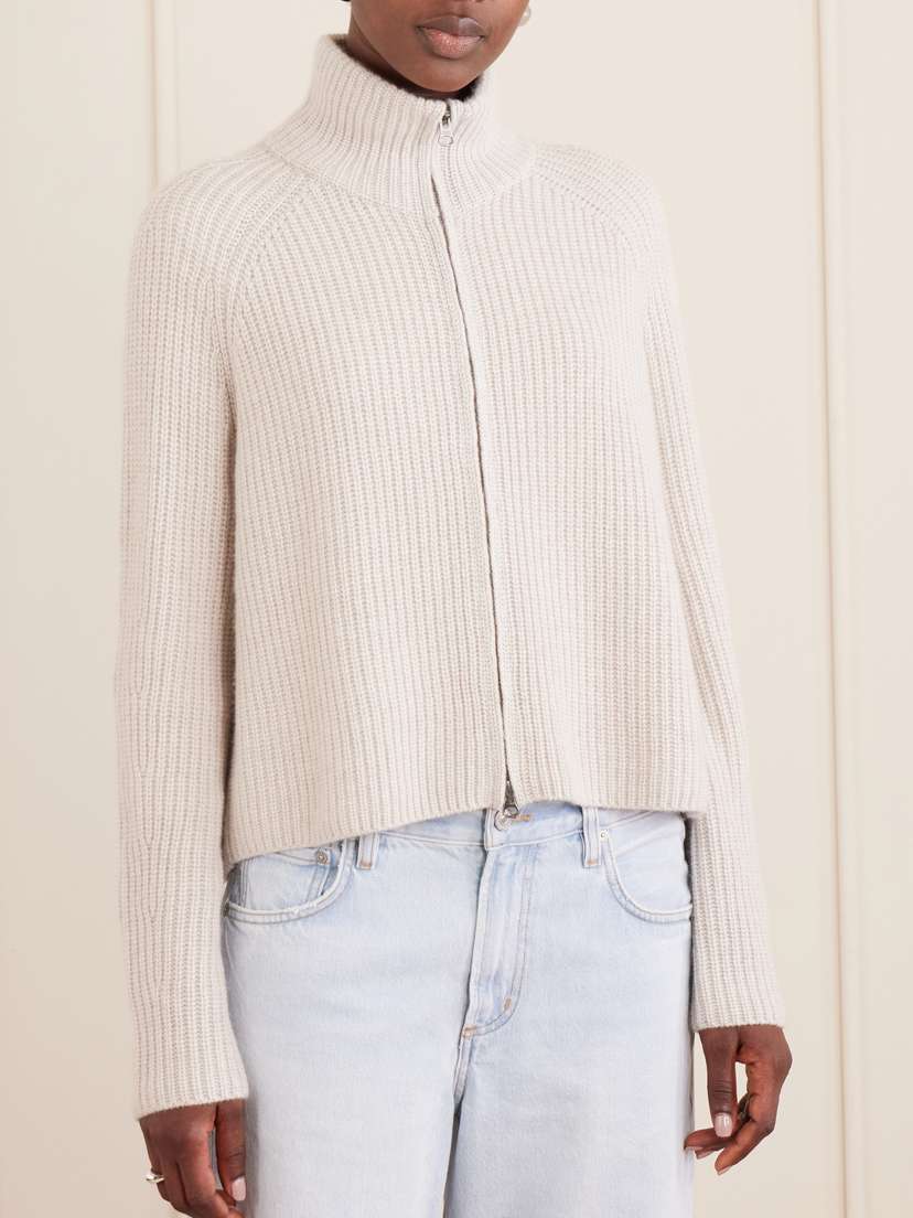 Lisa Yang Sadie Ribbed Cashmere Cardigan | Thumbnail 3