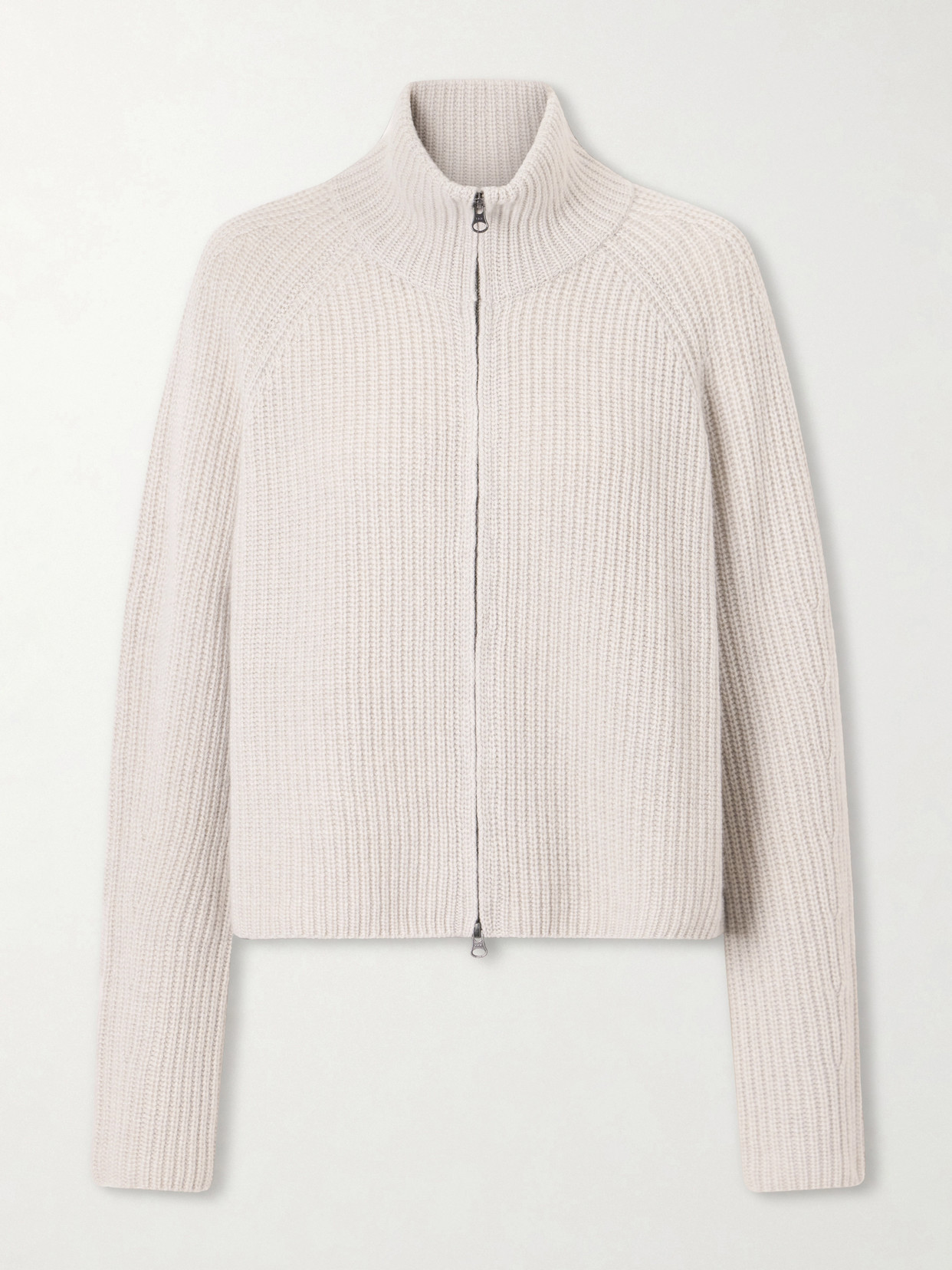 LISA YANG - Sadie Ribbed Cashmere Cardigan - Neutrals
