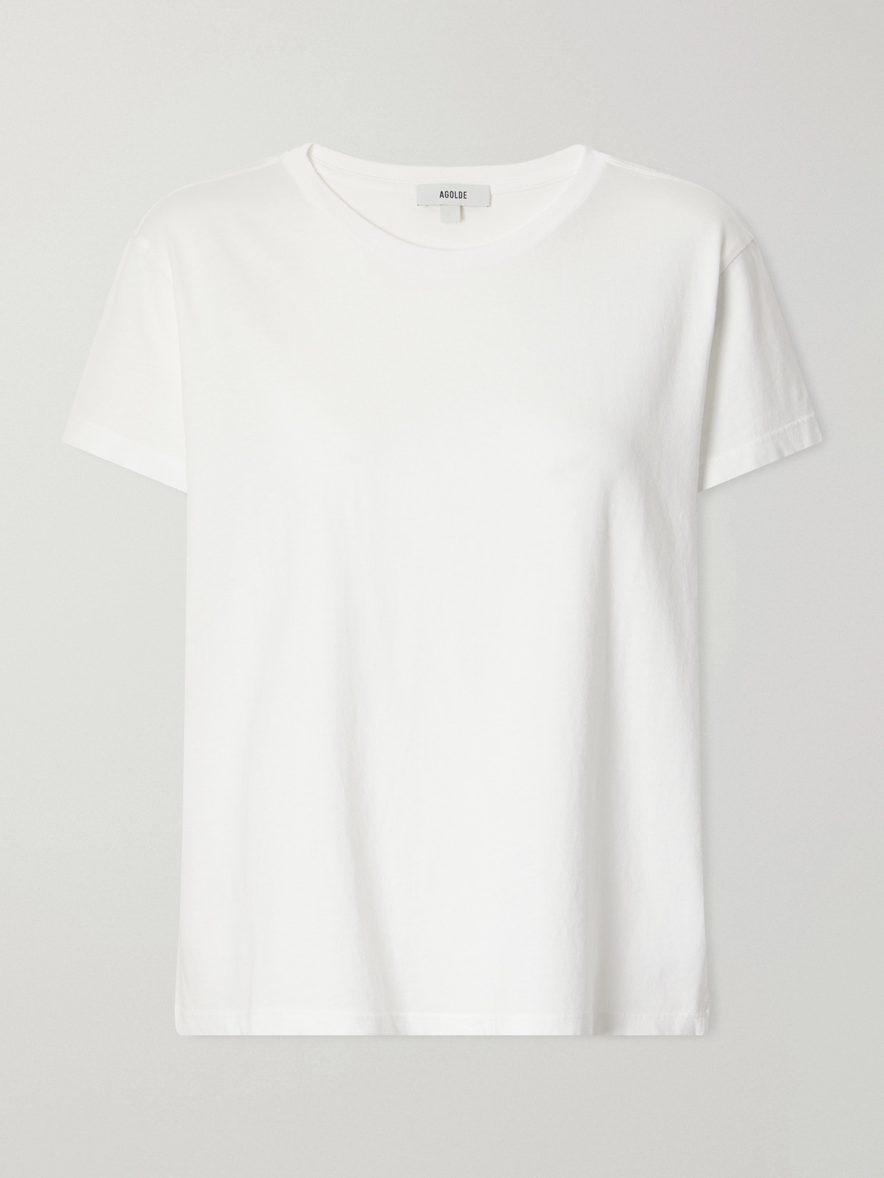 Agolde Adine Cotton-jersey T-shirt In White