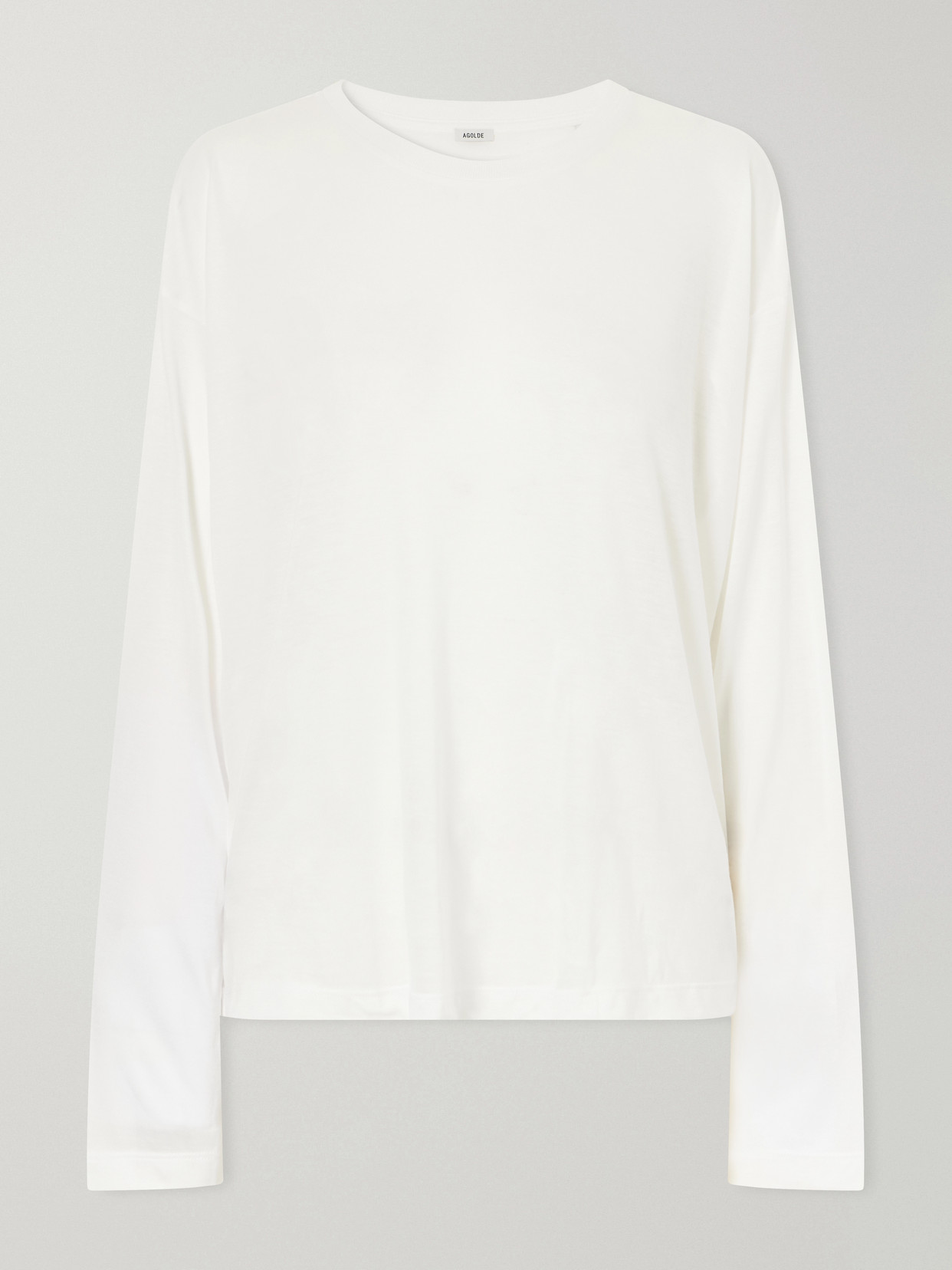 Agolde Sasha Tencel™ Lyocell-jersey T-shirt In White