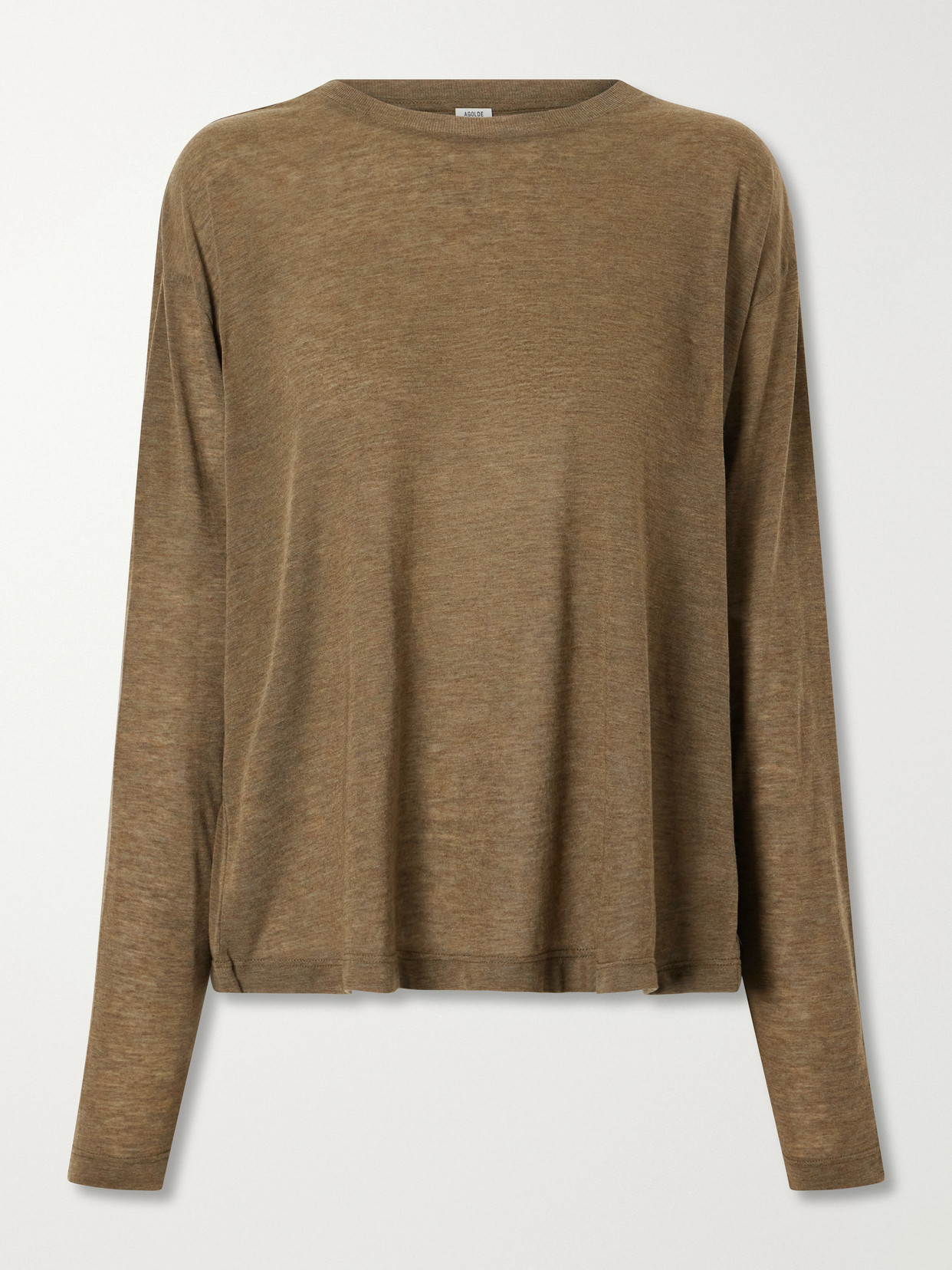 Agolde Sasha Lyocell-jersey T-shirt In Brown