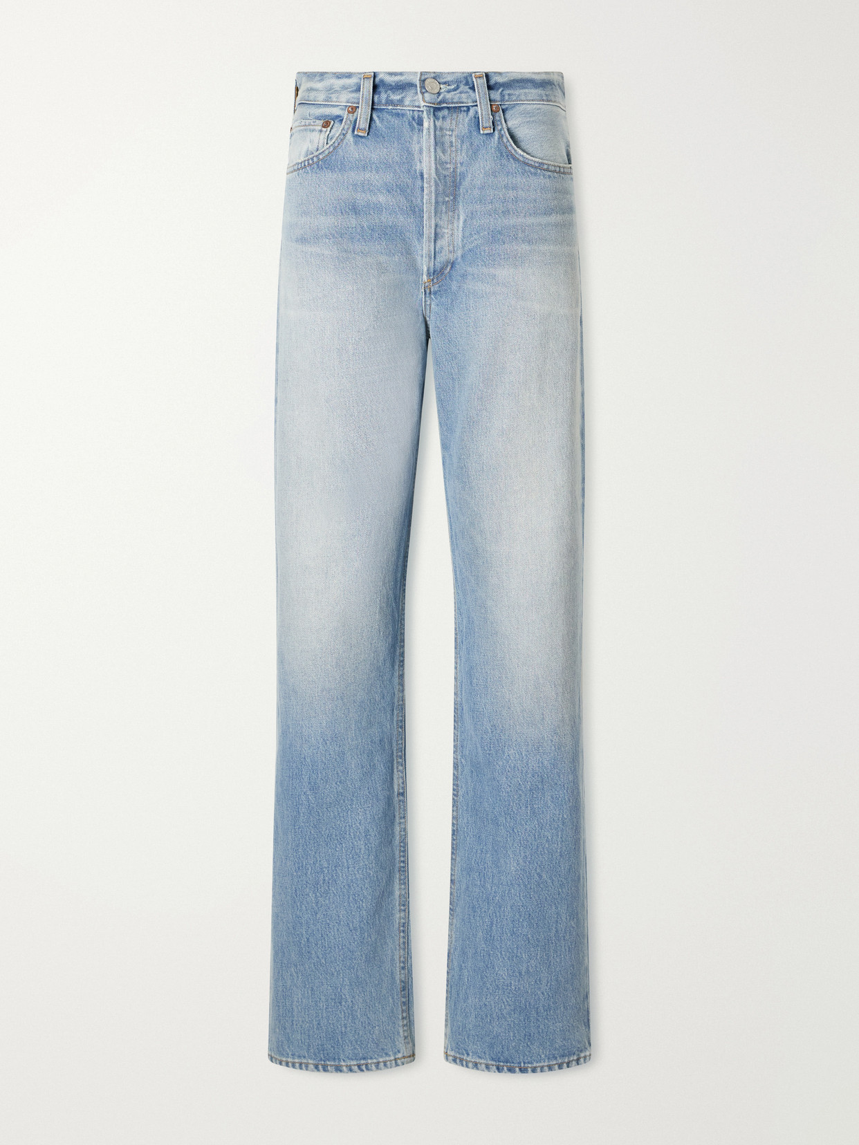 Agolde Kelly High-rise Straight-leg Jeans In Blue
