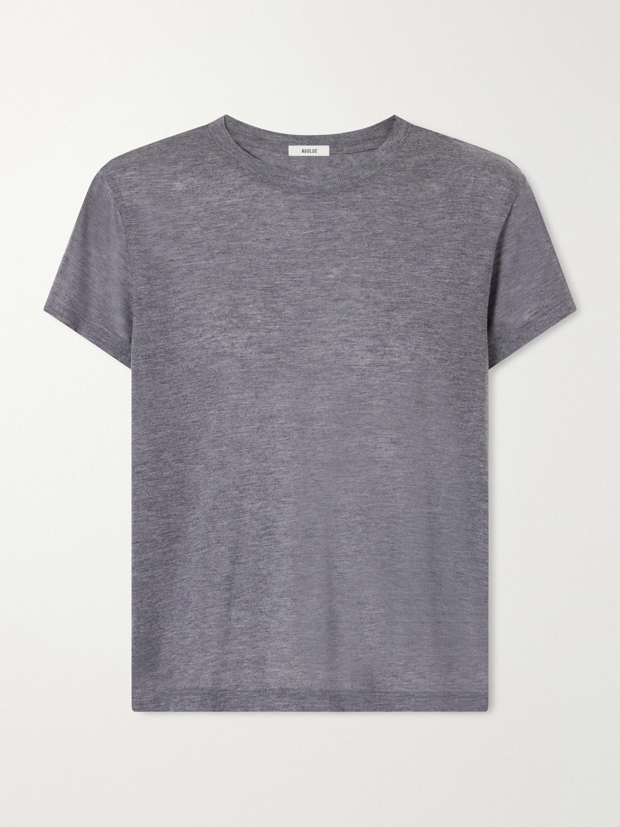 Agolde Adine Lyocell-jersey T-shirt In Gray