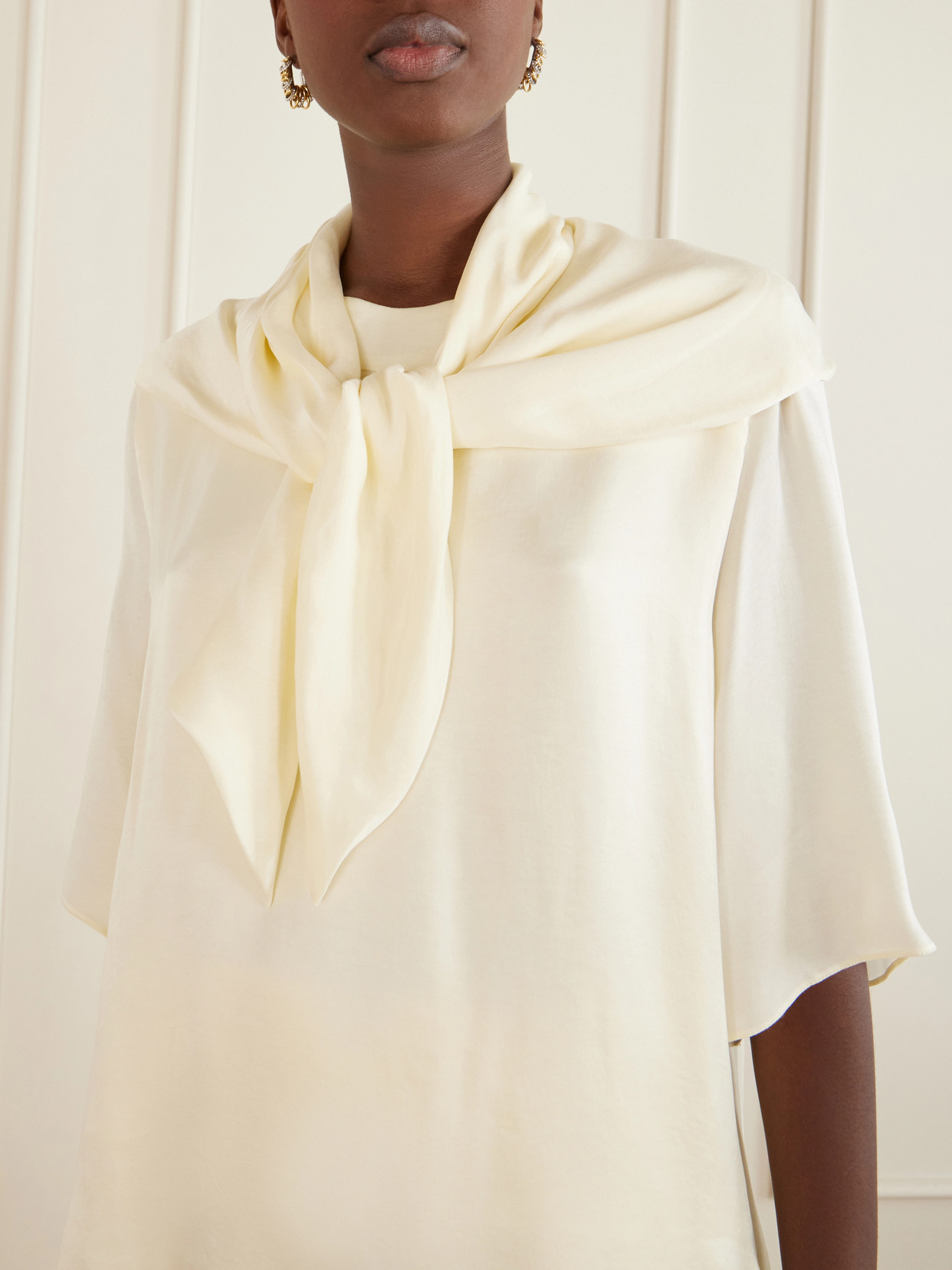 Anita Scarf-Detailed T-Shirt