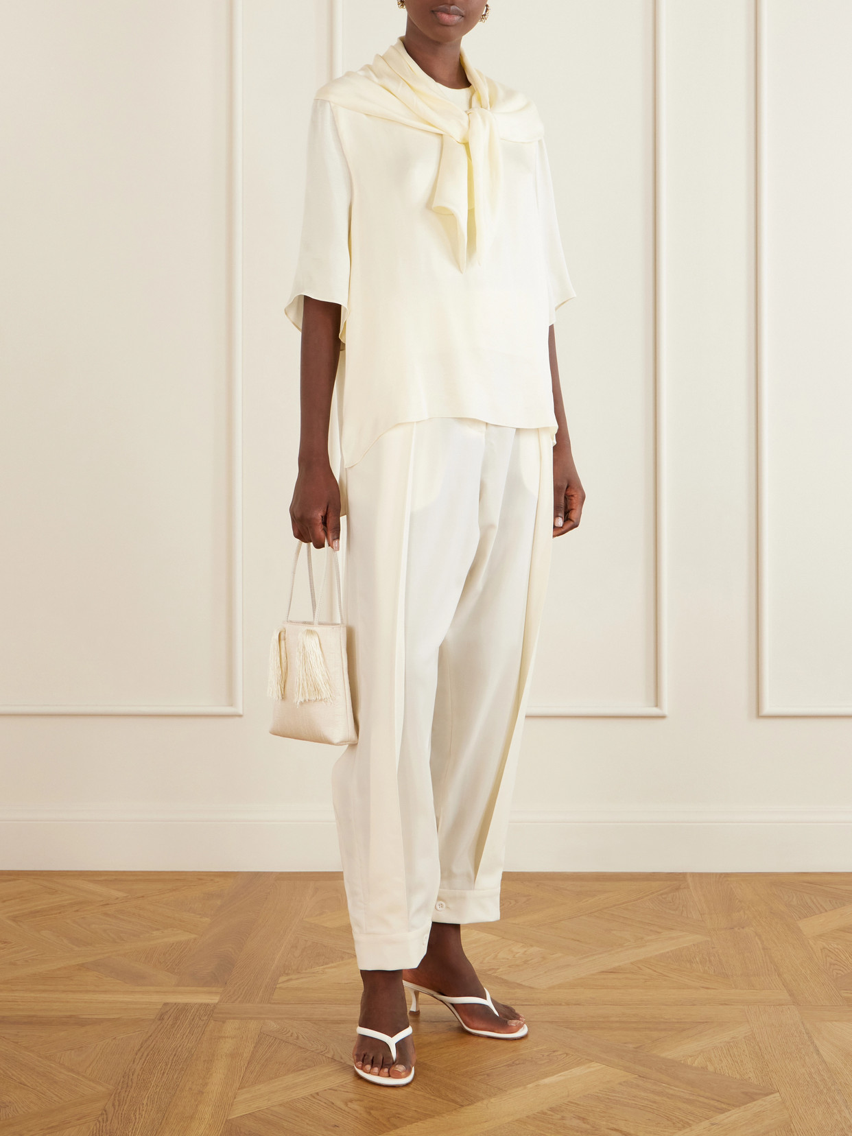 Anita Scarf-Detailed T-Shirt