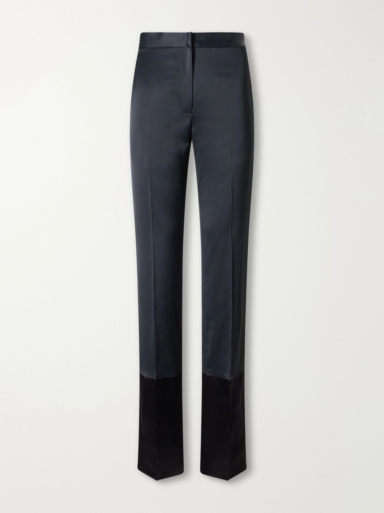 sue paneled satin straight leg pants
