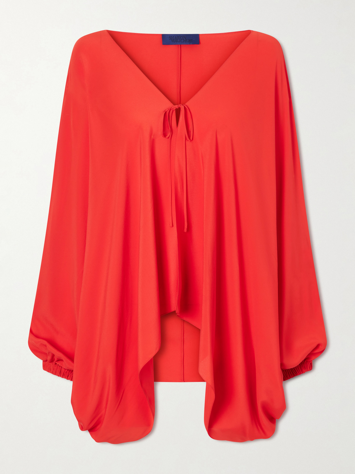 Sharon Wauchob Cul Silk-satin Jacket In Red