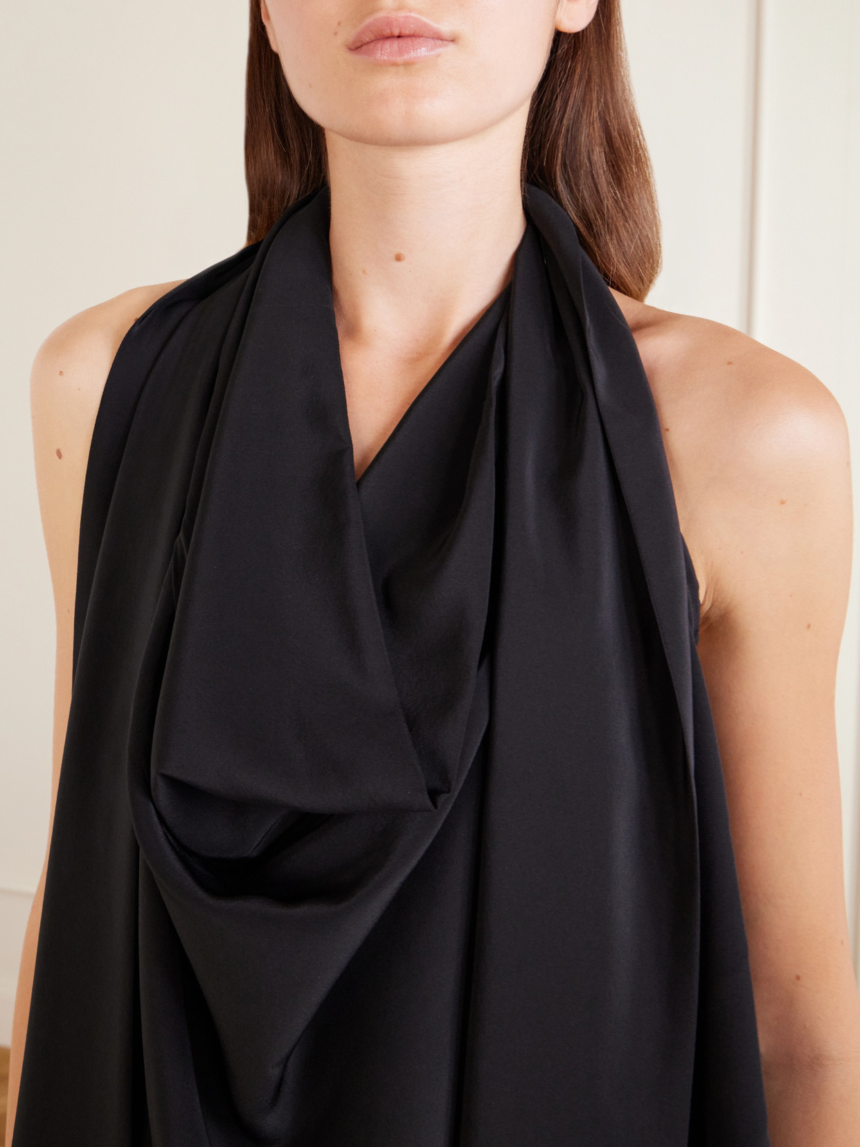 Tie-Detailed Silk Tank