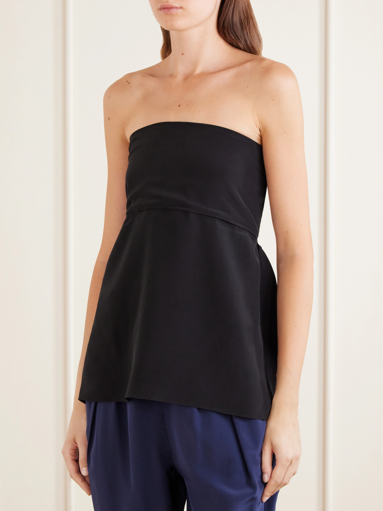 Tie-Detailed Silk Tank