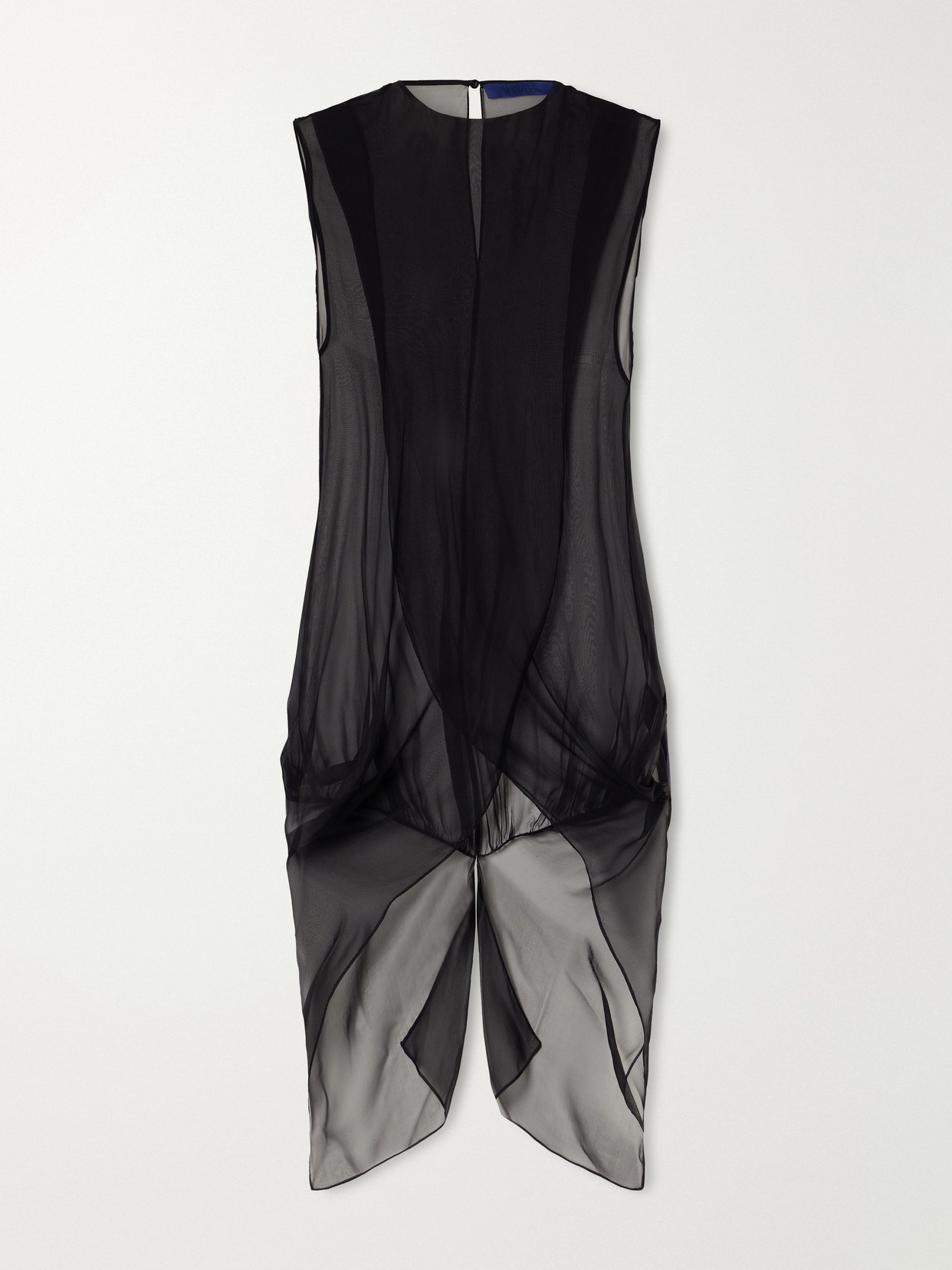 Sharon Wauchob Olga Layered Silk Tank In Black