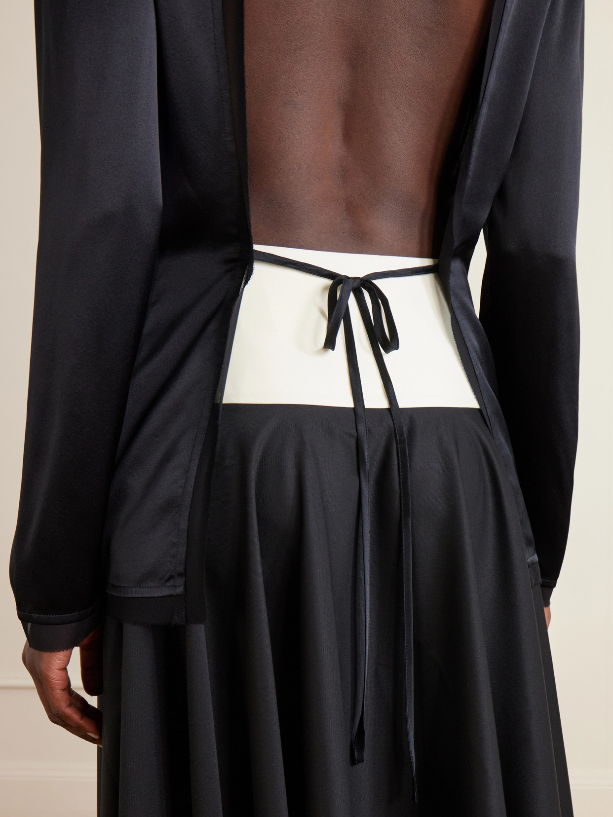 Pleated Cotton-Poplin Midi