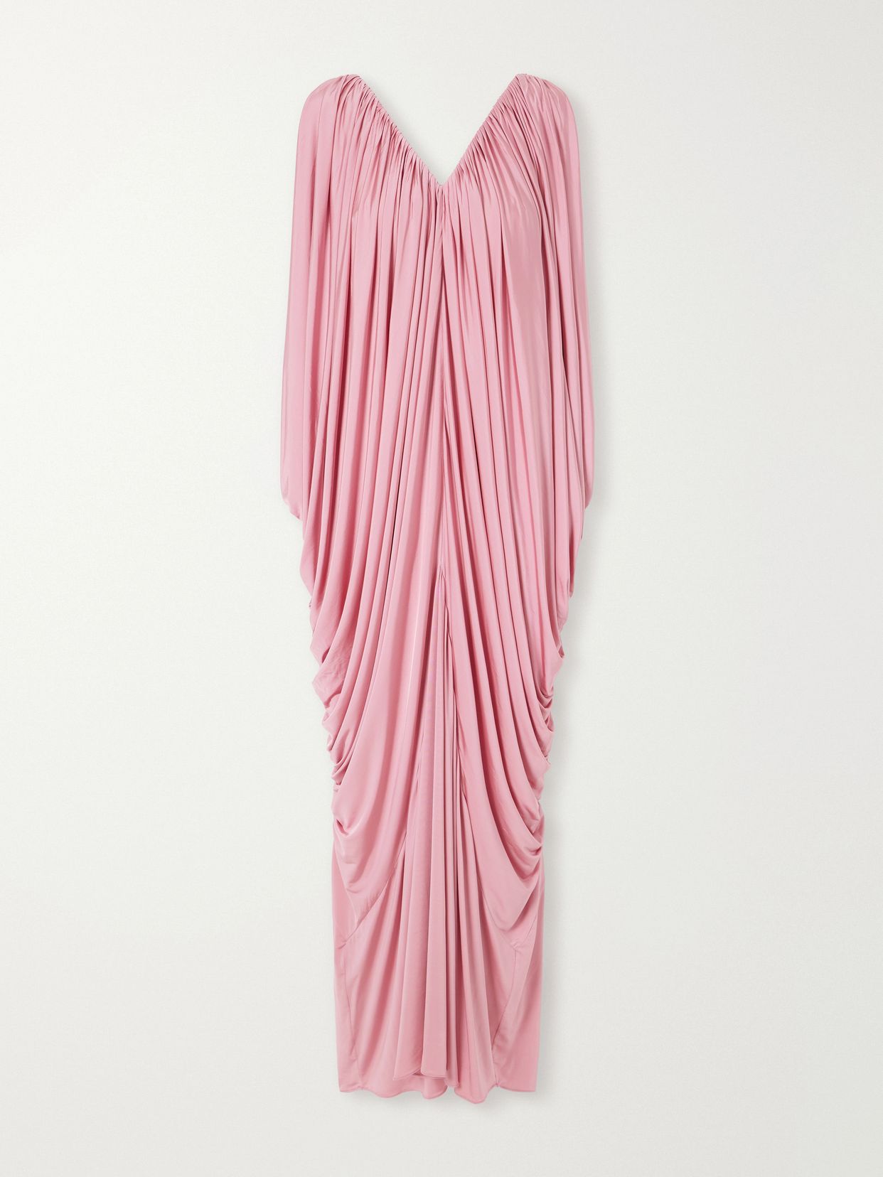 draped stretch jersey maxi dress